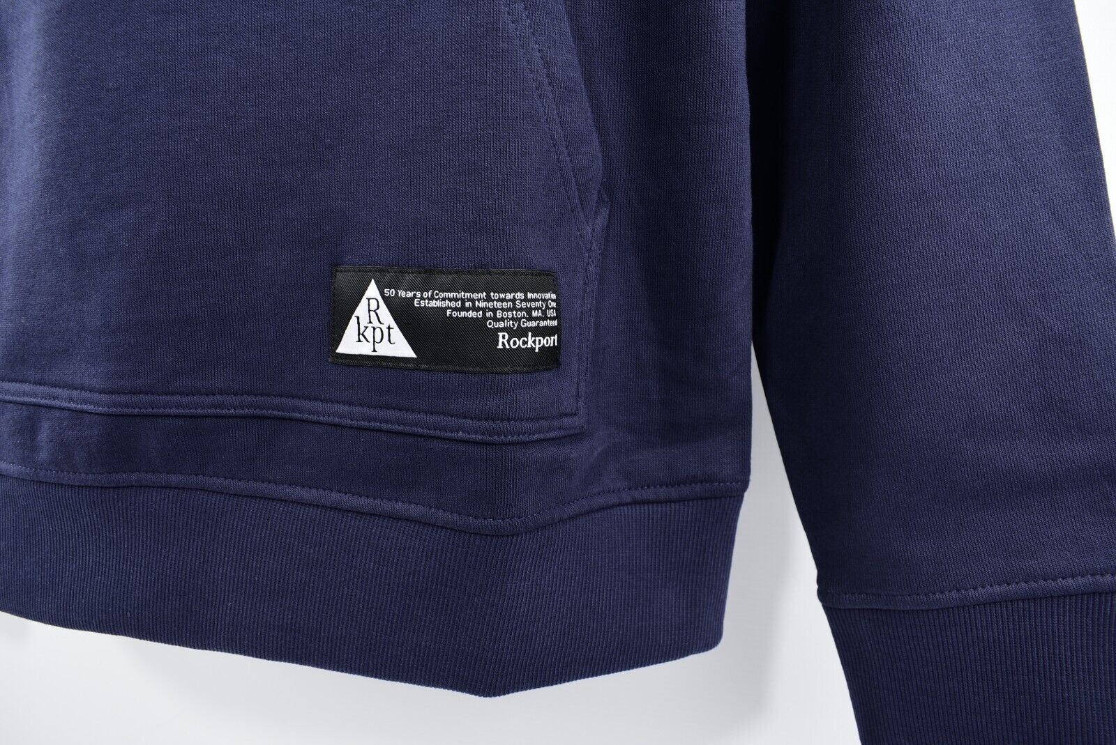 ROCKPORT Men's MOTION Hooded Sweatshirt, Hoodie, Navy Blue, size M