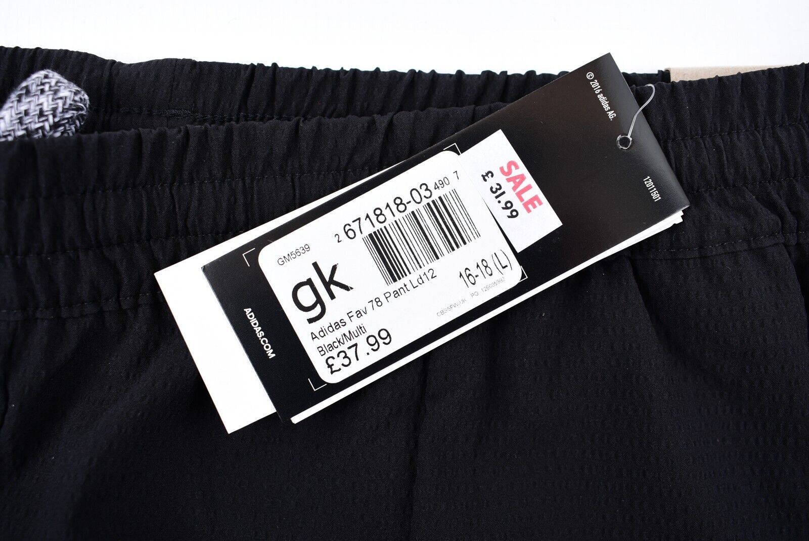 ADIDAS Women's 7/8 Cuffed Joggers, Lounge Pants, Black, size L (UK 16-18)