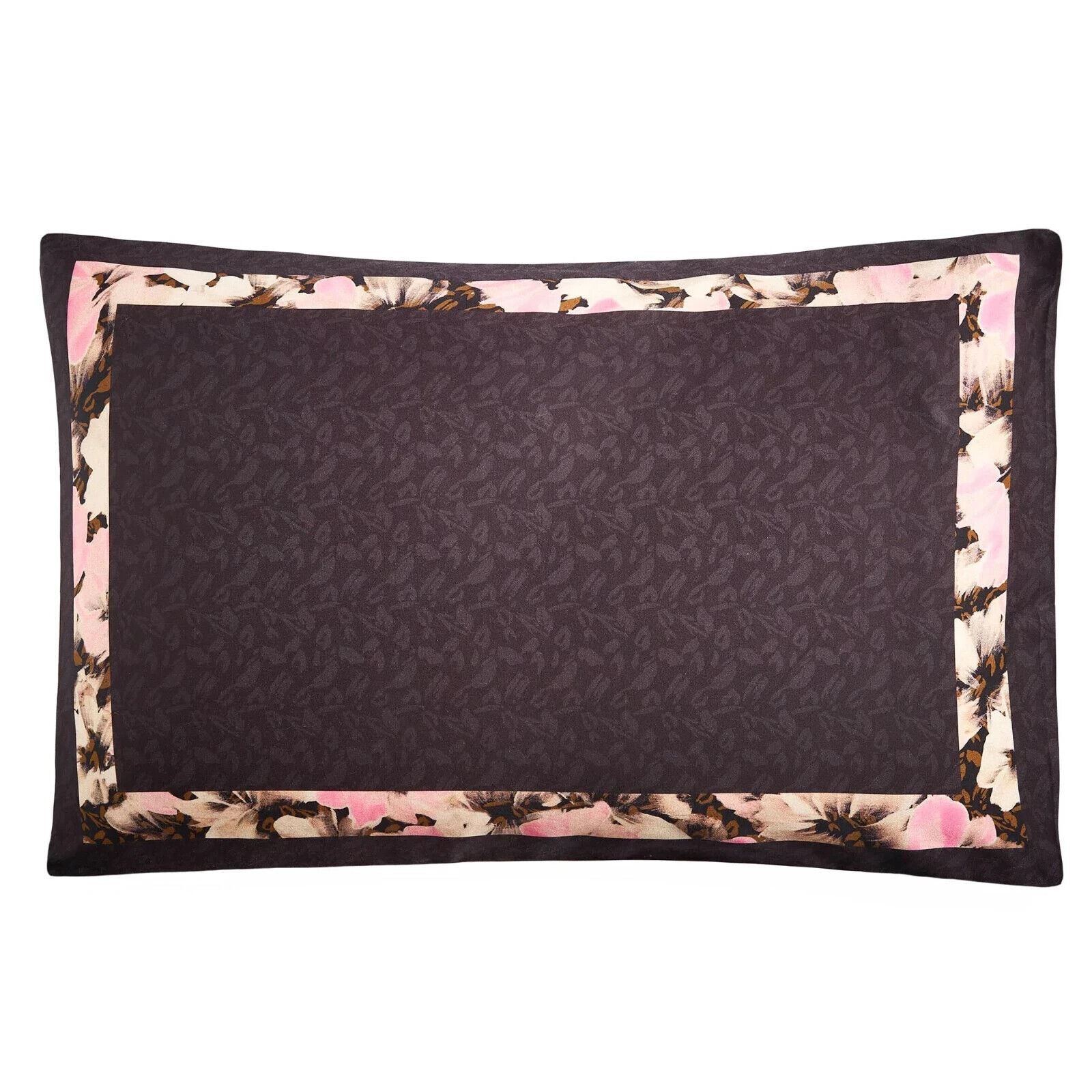 TED BAKER Bedding: 2x Standard Pillowcases, Smudge Floral (Pink/Black/Multi)