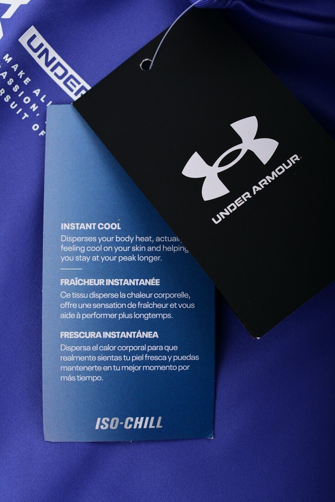 UNDER ARMOUR Women's ISO-CHILL Activewear Crop Top, Isotope Blue, size M (UK 12)