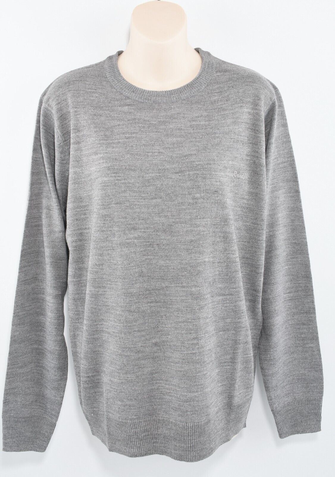 PIERRE CARDIN Men's Lightweight Knit Jumper, Grey Marl, size SMALL