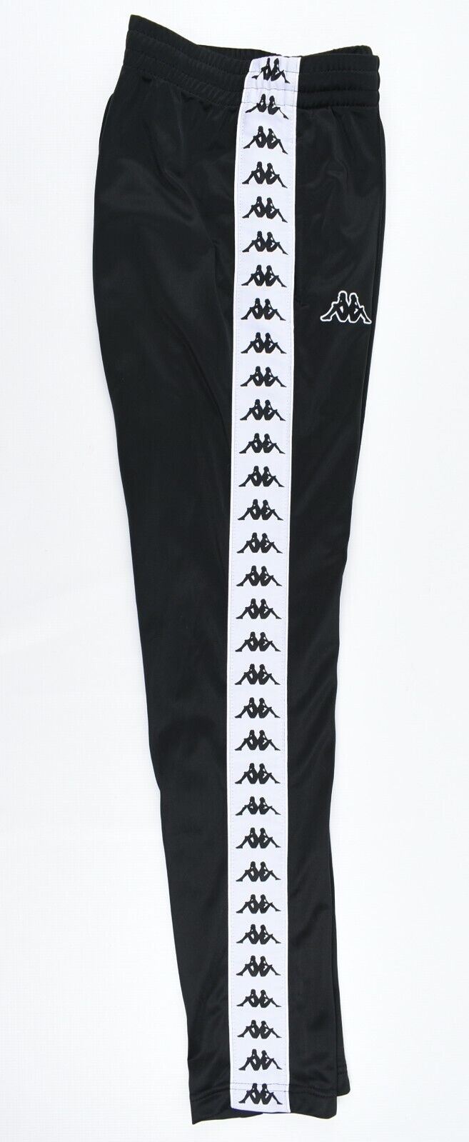 KAPPA Men's SLIM FIT Joggers, Side Logo Tape, Black, size S
