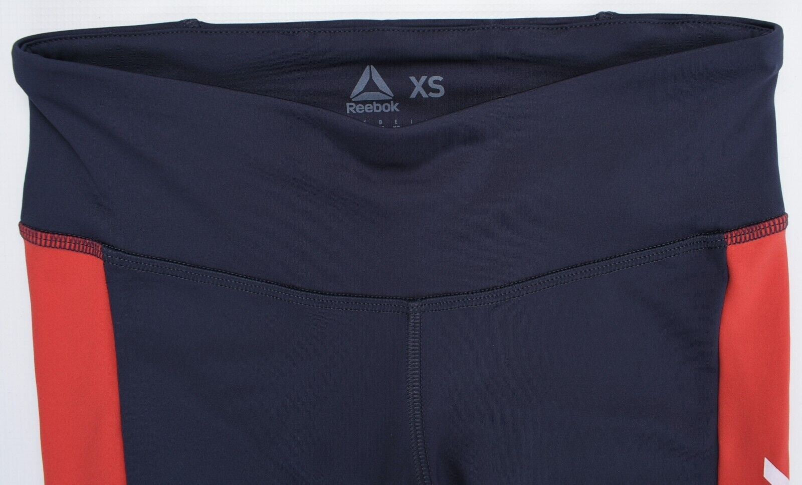 REEBOK Speedwick Women's Linear Logo Leggings, Heritage Navy Blue, size XS-UK 8