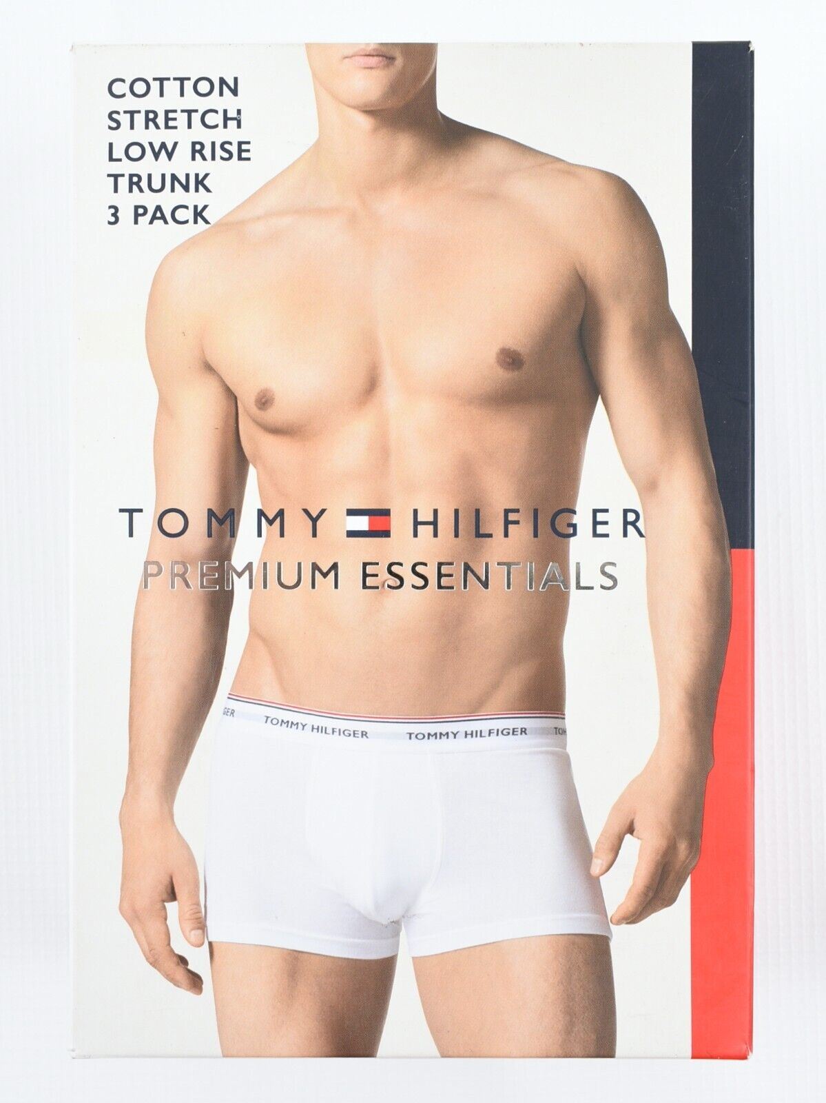 TOMMY HILFIGER Underwear: Men's 3-Pack Low Rise Boxer Trunks, Black, size XL