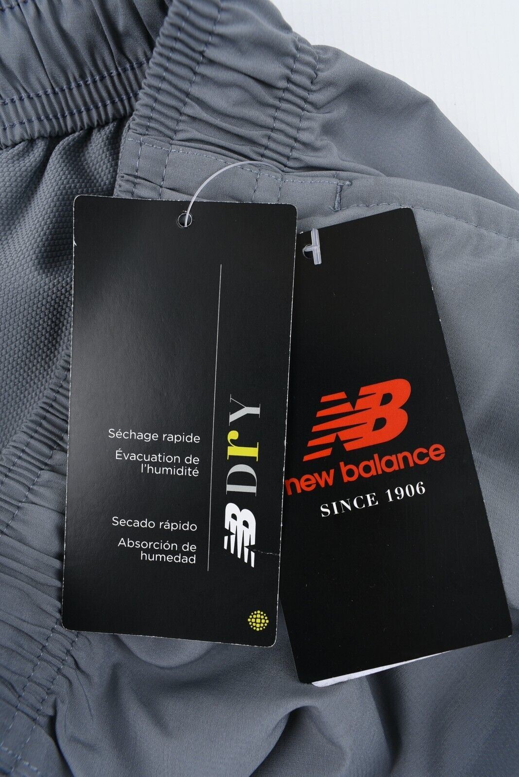 NEW BALANCE Men's Woven Track Pants, Lightweight/Fast Drying, Grey, size SMALL