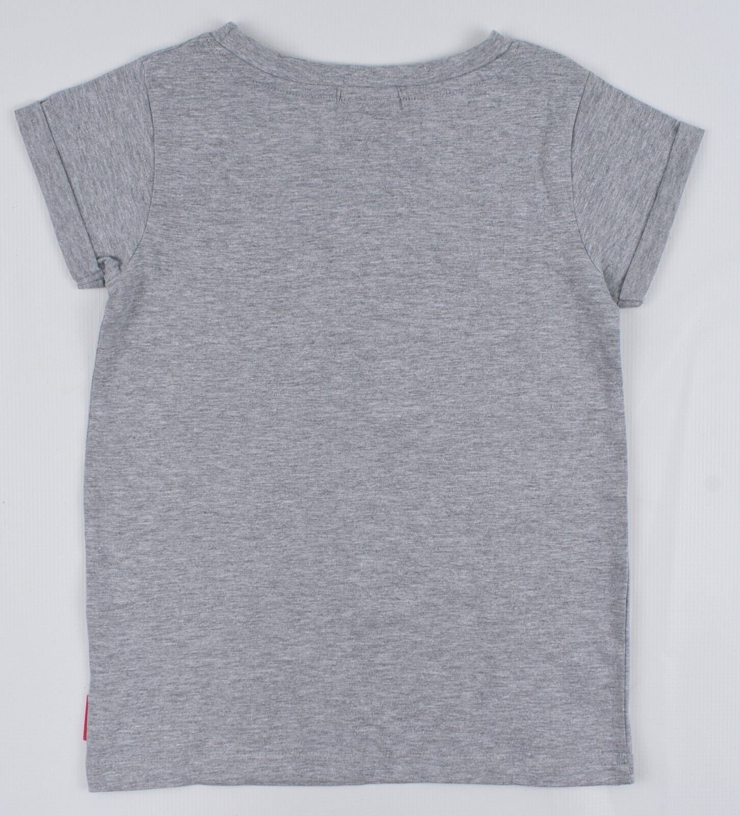 SKECHERS Girls' Kids' Crew Neck Logo T-shirt, Grey/Black Logo, size 10 years