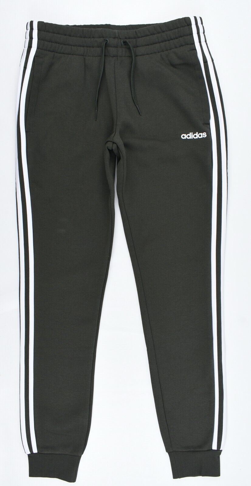 ADIDAS Women's 3 Stripes Cuffed Joggers, Legend Earth (Green), size S  UK 8-10