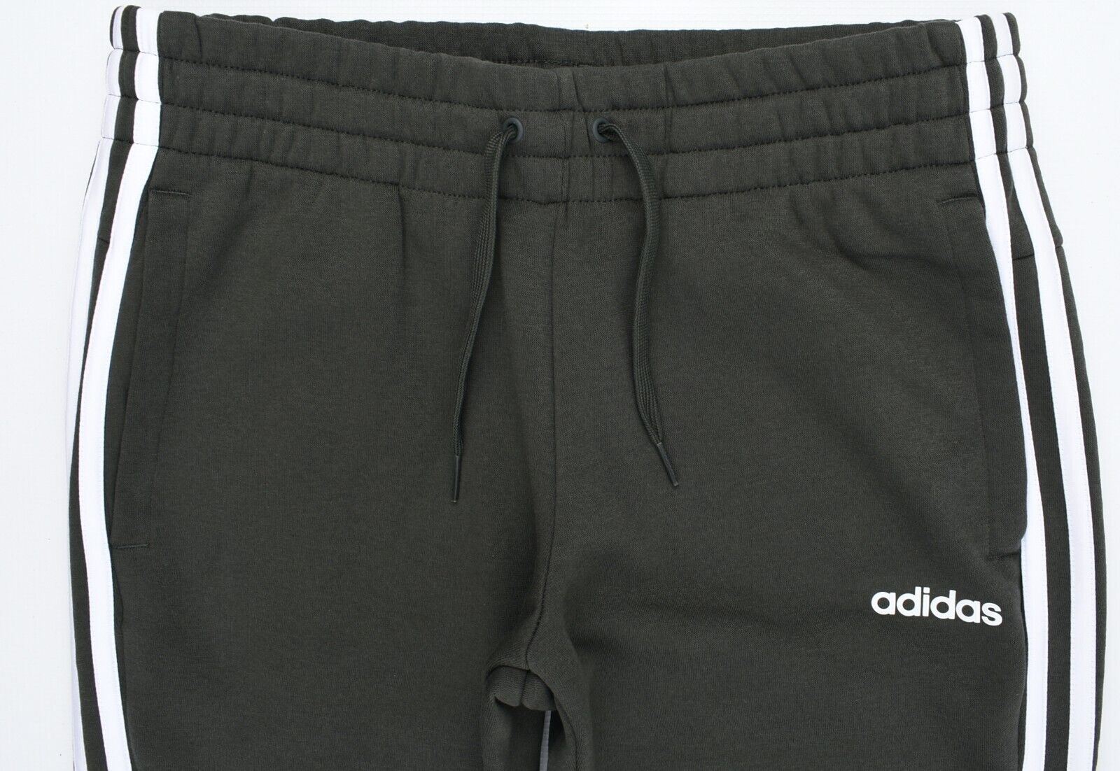 ADIDAS Women's 3 Stripes Cuffed Joggers, Legend Earth (Green), size S  UK 8-10