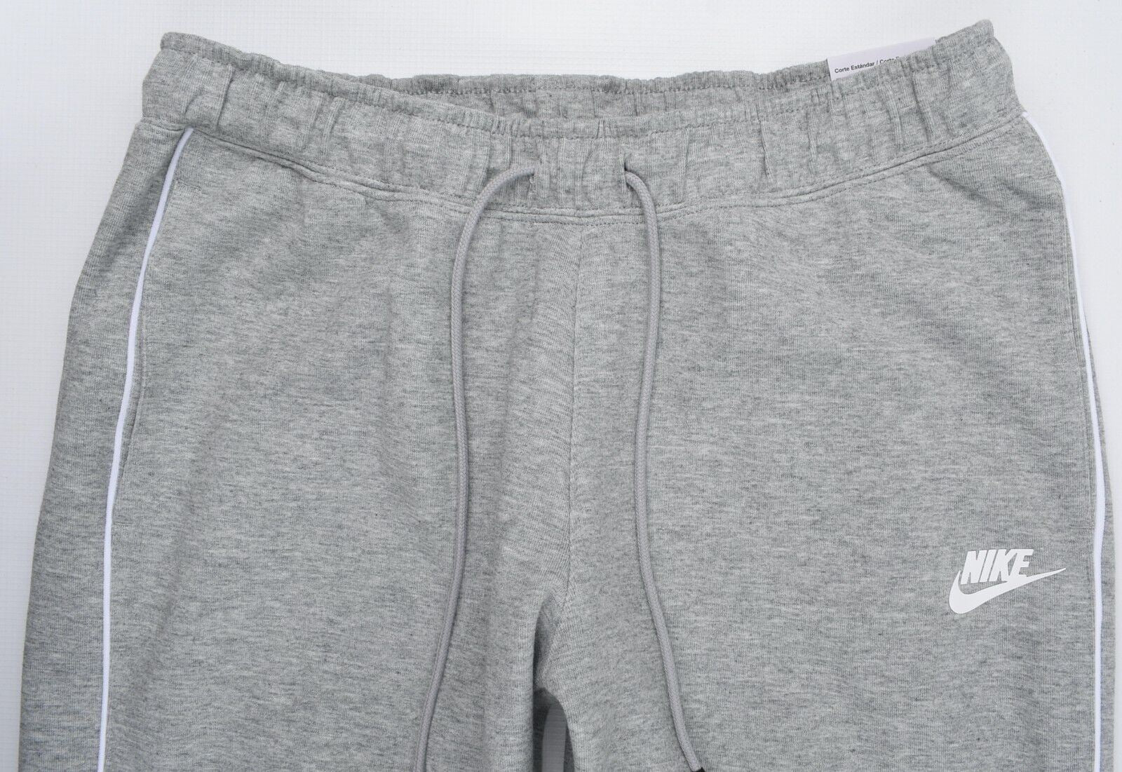 NIKE Women's Standard Fit Mid Rise Cuffed Joggers, Grey Heather, size M  (UK 12)