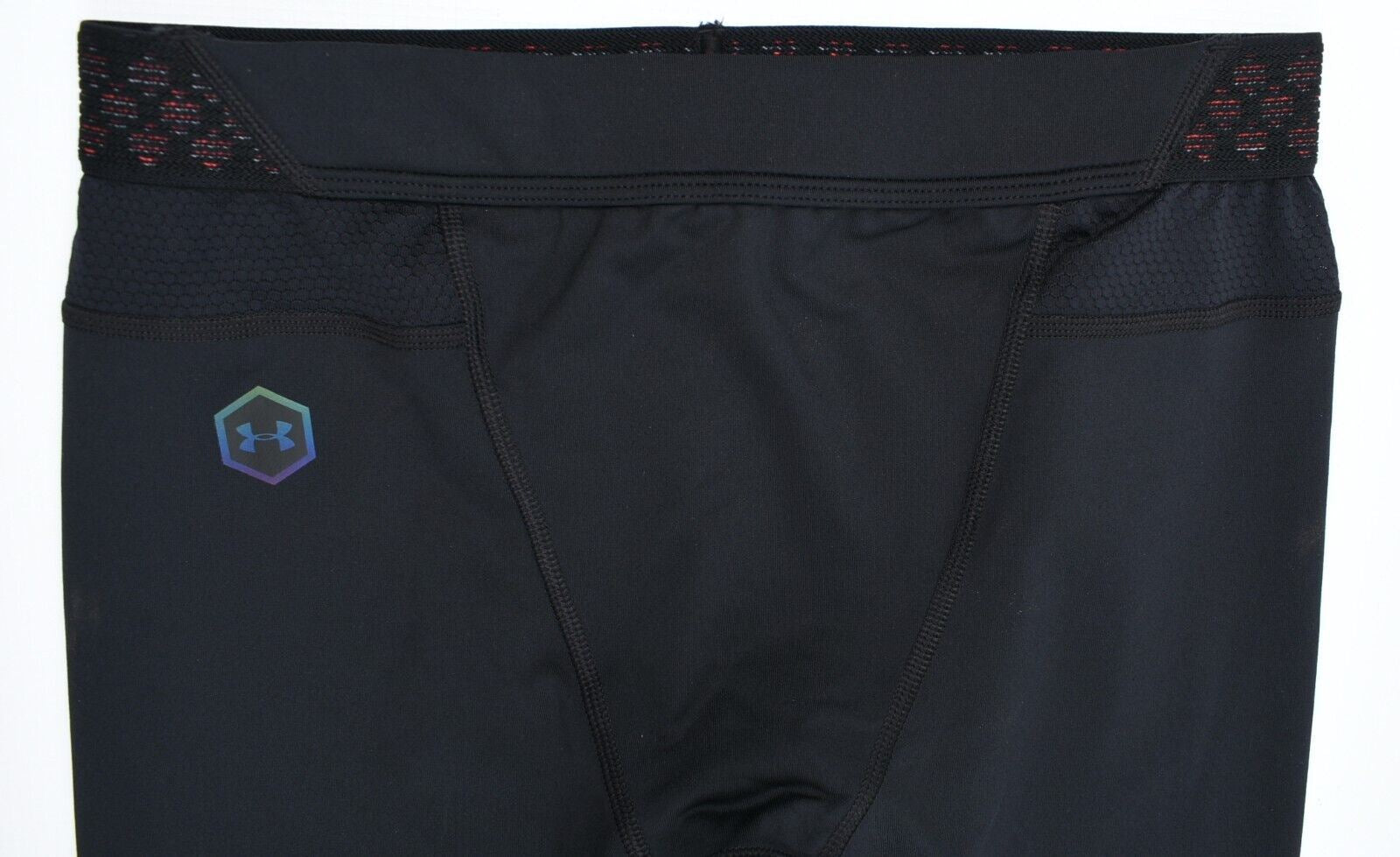 UNDER ARMOUR Men's RUSH Tight HeatGear Leggings, Black, size M