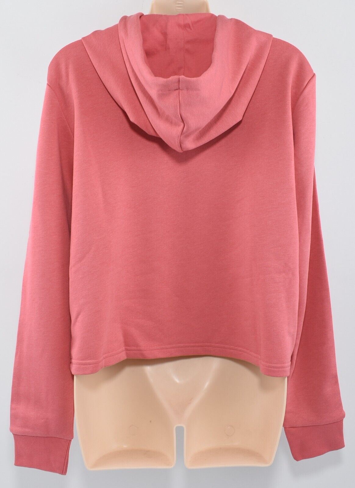 ADIDAS Women's Cropped 3 Stripe Logo Hoodie, Hazy Rose (pink), size XS /UK 4-6