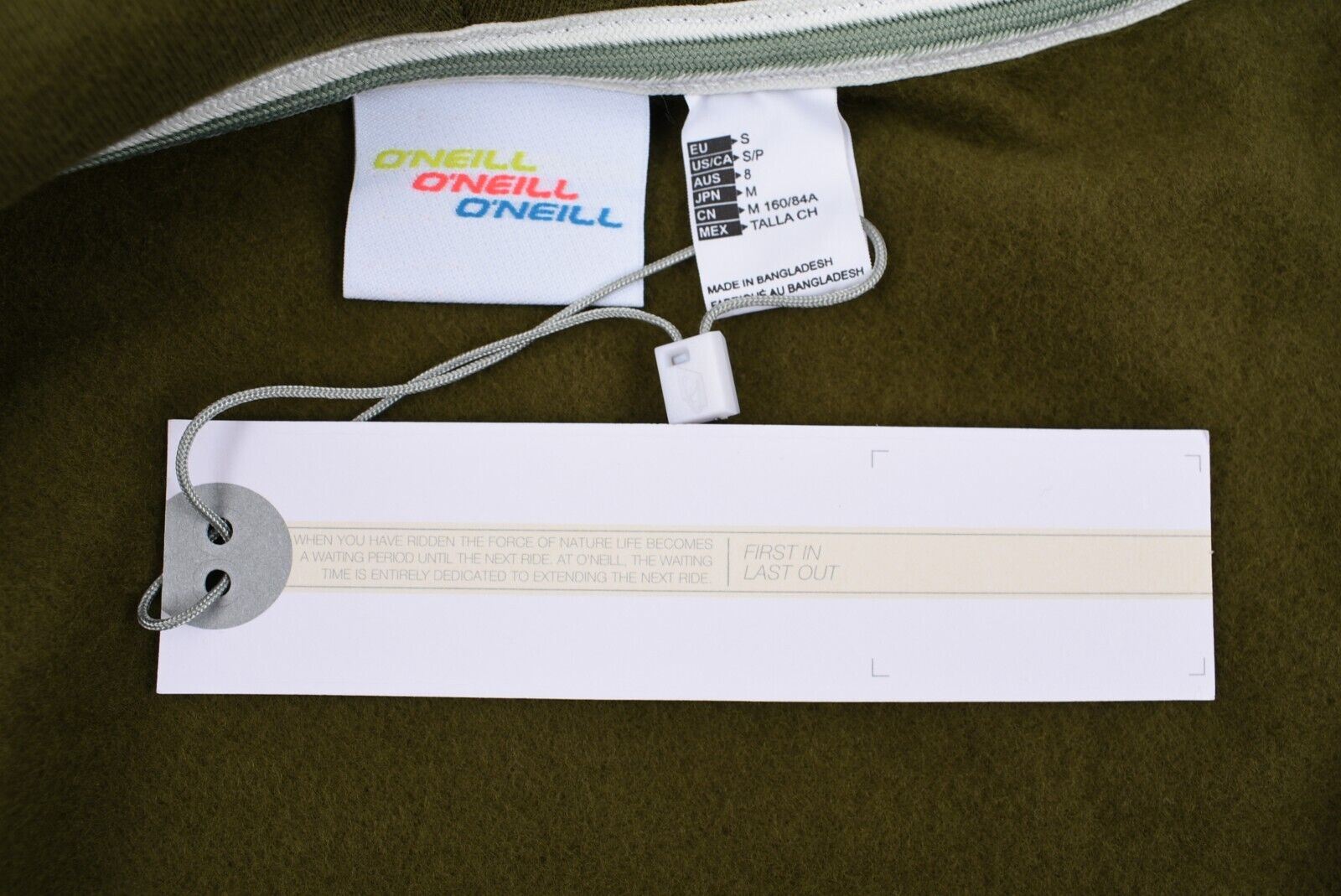 O'NEILL Women's CALI Full Zip Hoodie Jacket, Winter Moss (Green), size S - UK 10