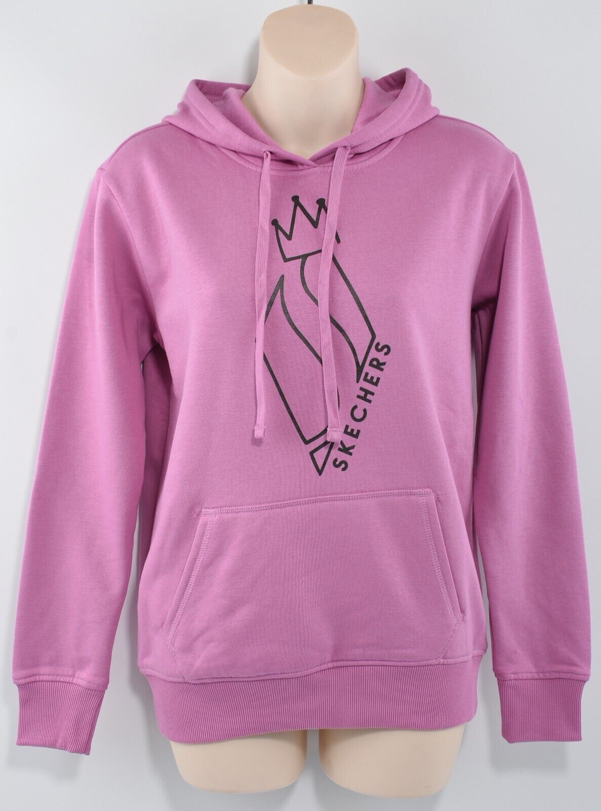 SKECHERS Women's Diamond Logo Hoodie, Hooded Sweatshirt, Purple, size XS (UK 8)