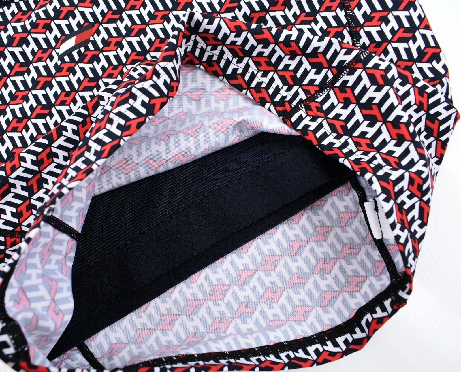 TOMMY HILFIGER Activewear Women's Crop Top, Cube Logo Multi, size S (UK 10)