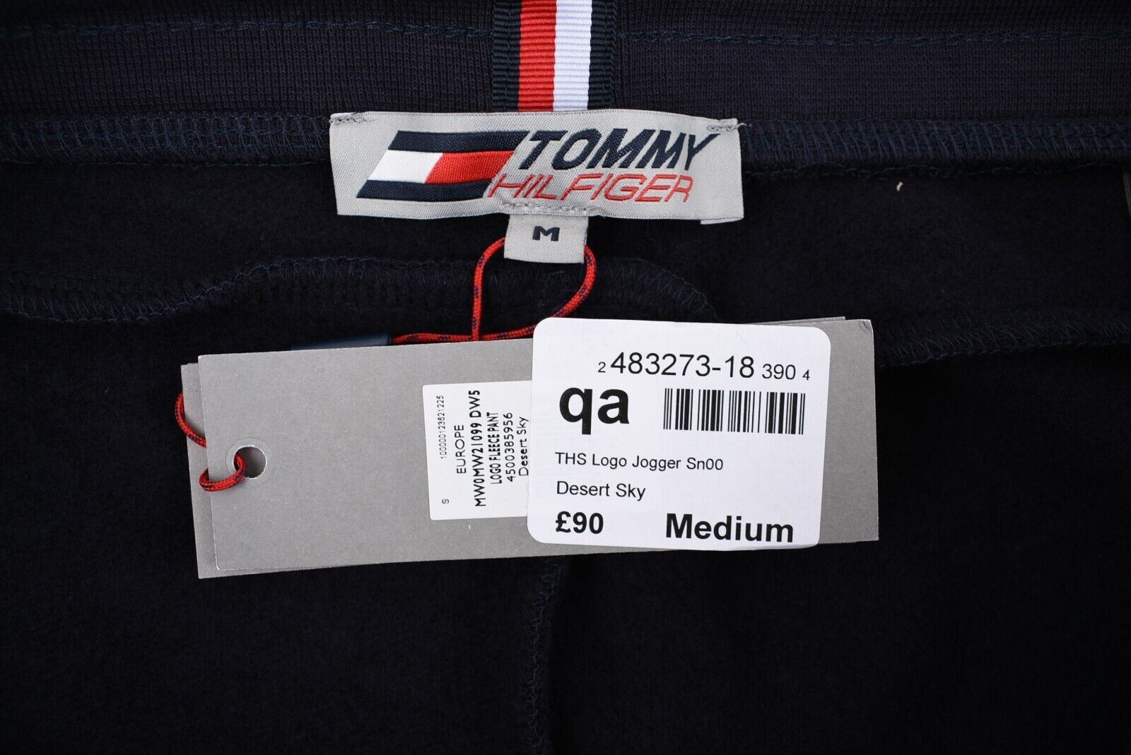 TOMMY HILFIGER Men's Cuffed Leg Joggers, Desert Sky (Blue), size M
