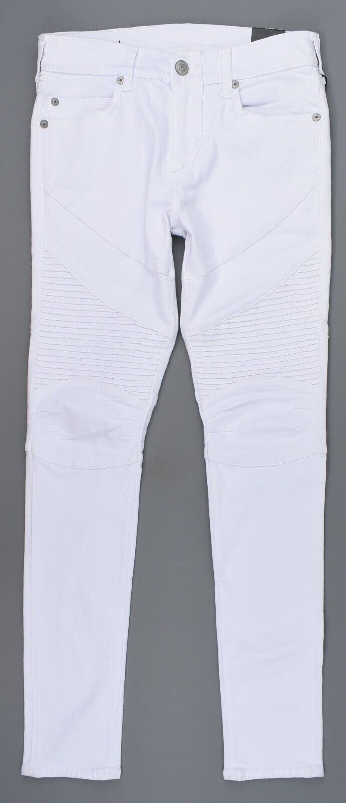 TRUE RELIGION Men's ROCCO relaxed Skinny Jeans, White, size W28 L32