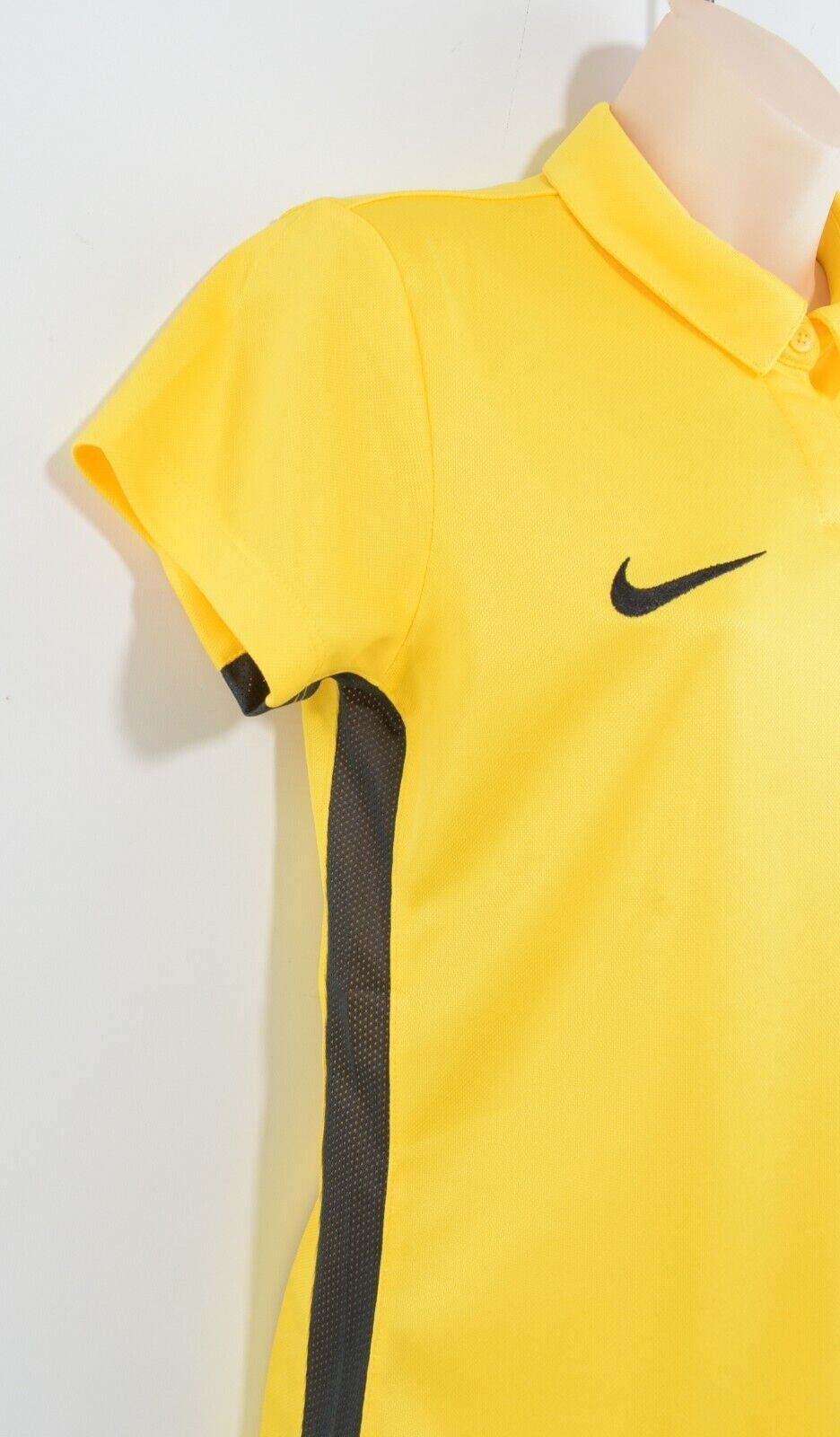 NIKE Dri-Fit Women's ACADEMIC POLO Shirt, T-shirt, Yellow, size S /UK 10