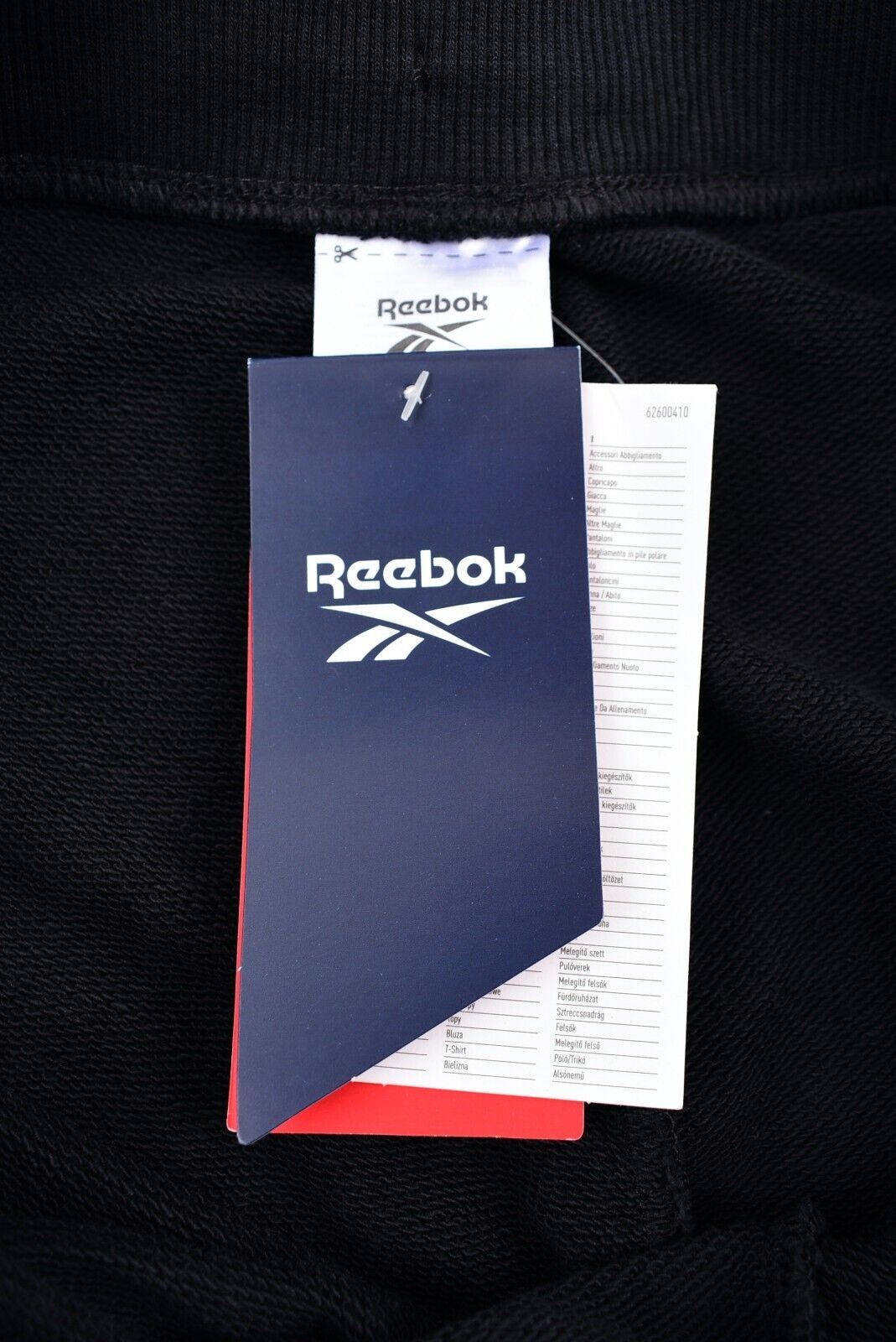 REEBOK Women's Sweat Shorts, with Side Tape, Black, size M /UK 12-14