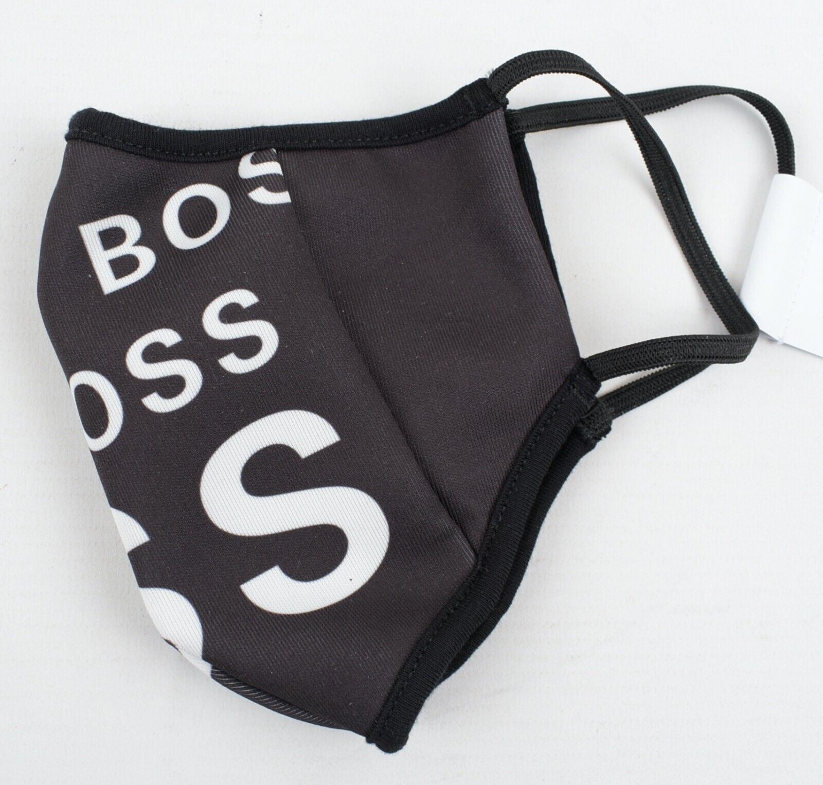 HUGO BOSS Reusable Fabric Face Mask, Black/White, Unisex - size M