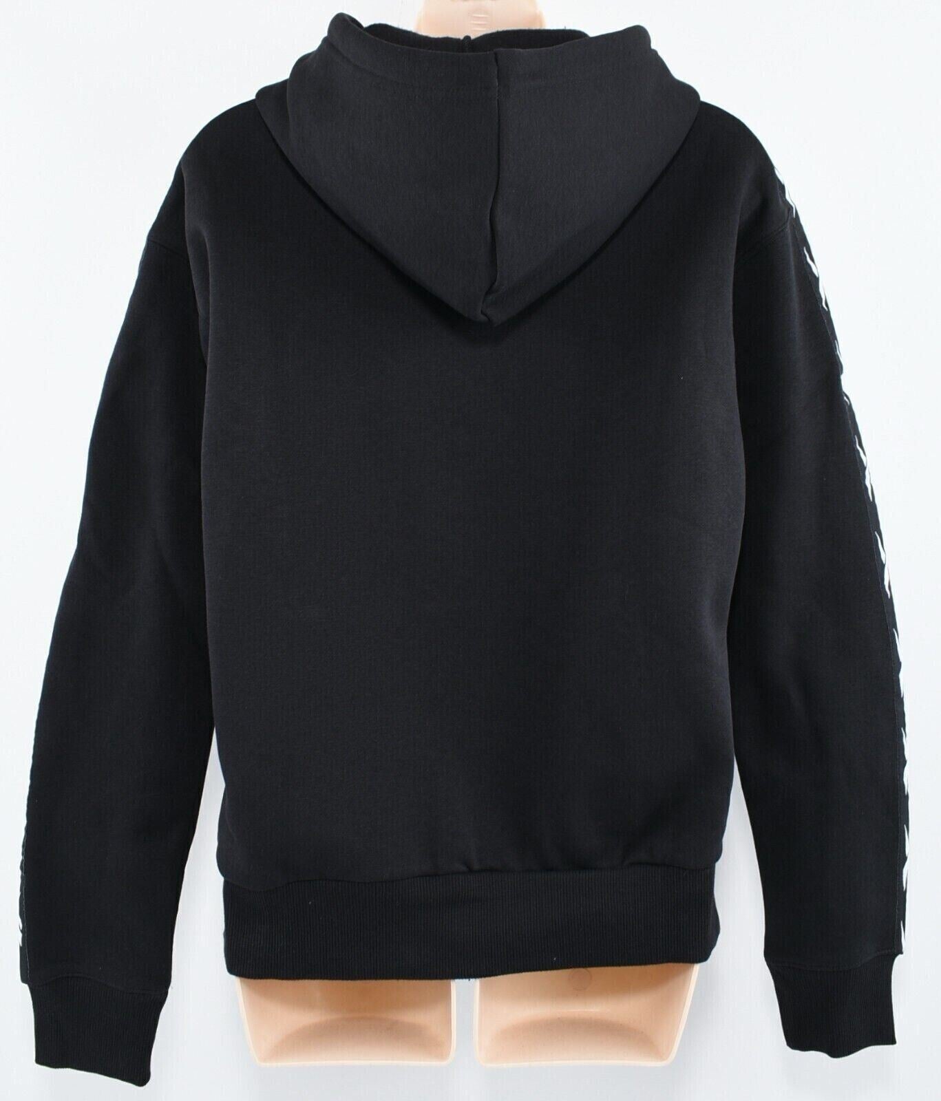 REEBOK Women's Logo Tape Hoodie, Hooded Sweatshirt, Black, size S (UK 8-10)