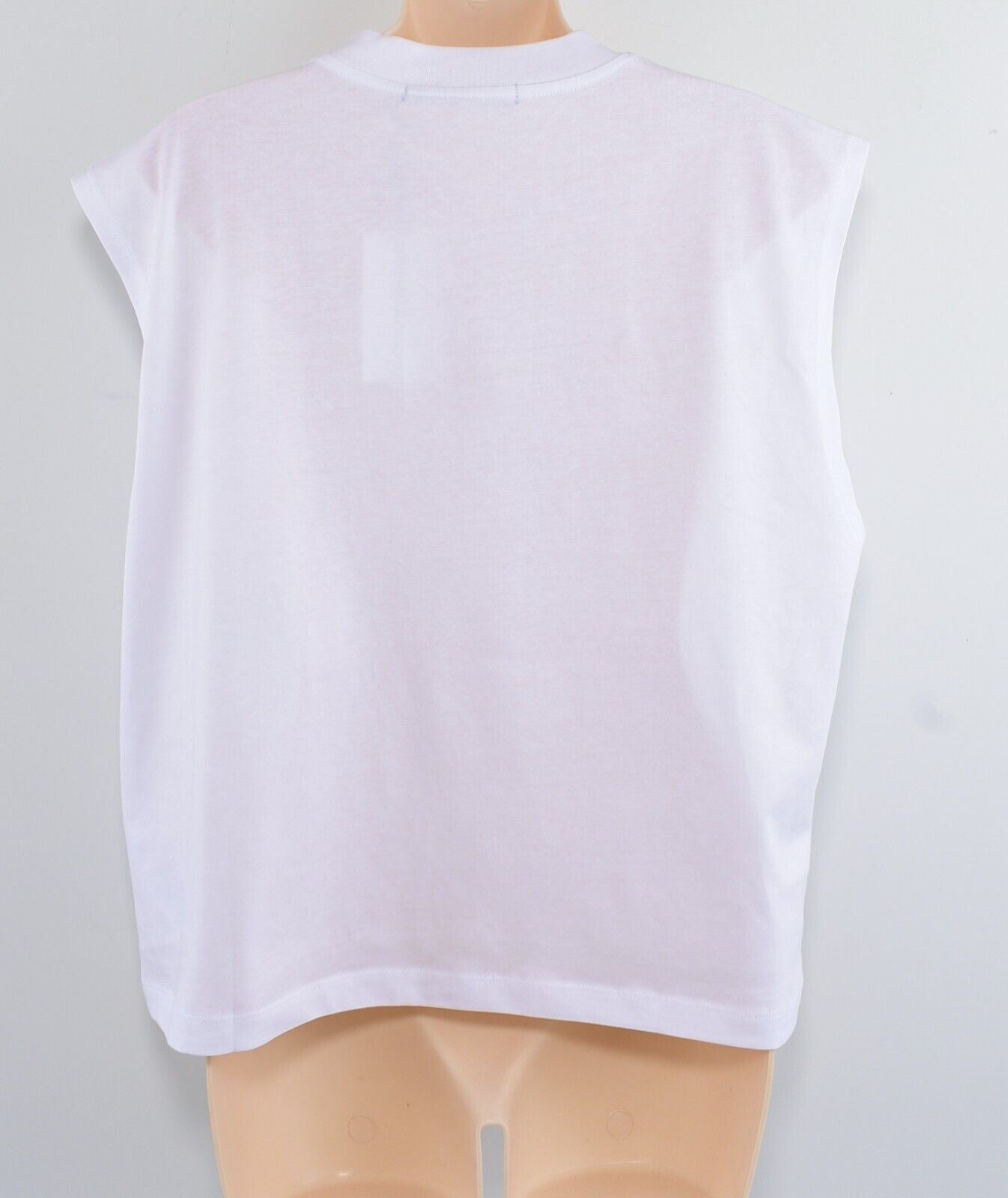 CALVIN KLEIN JEANS Women's Gradient Badge Logo Vest Top, White, size M /UK 12