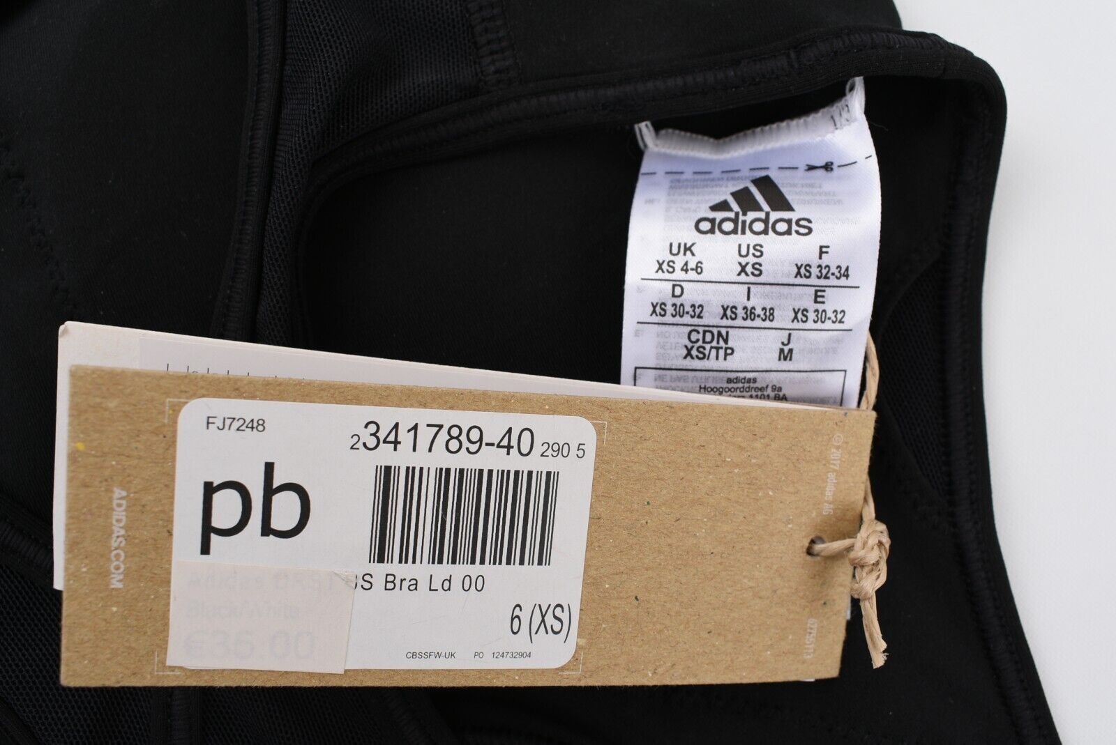 ADIDAS Women's DON'T REST 3-Stripes Sports Bra, Black, size XS (UK 4-6)