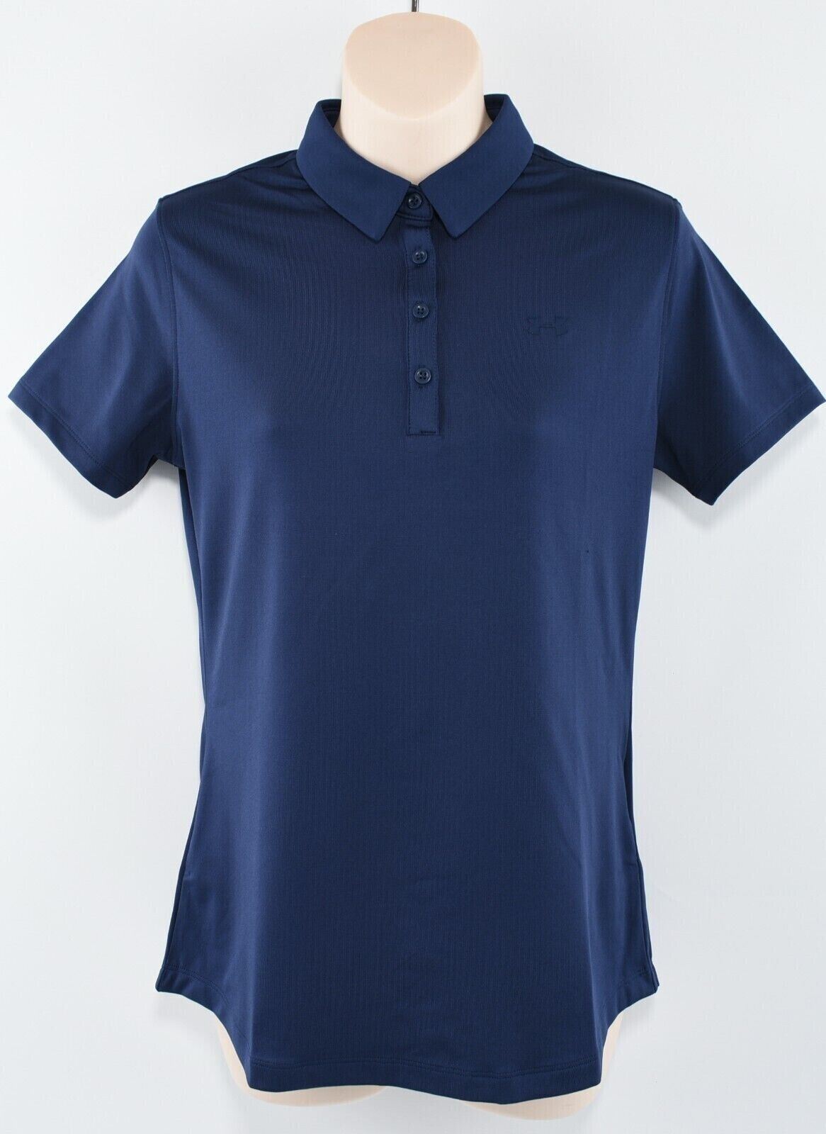 UNDER ARMOUR Women's ZING Polo Shirt, Fitted Style, Navy Blue, size S /UK 10