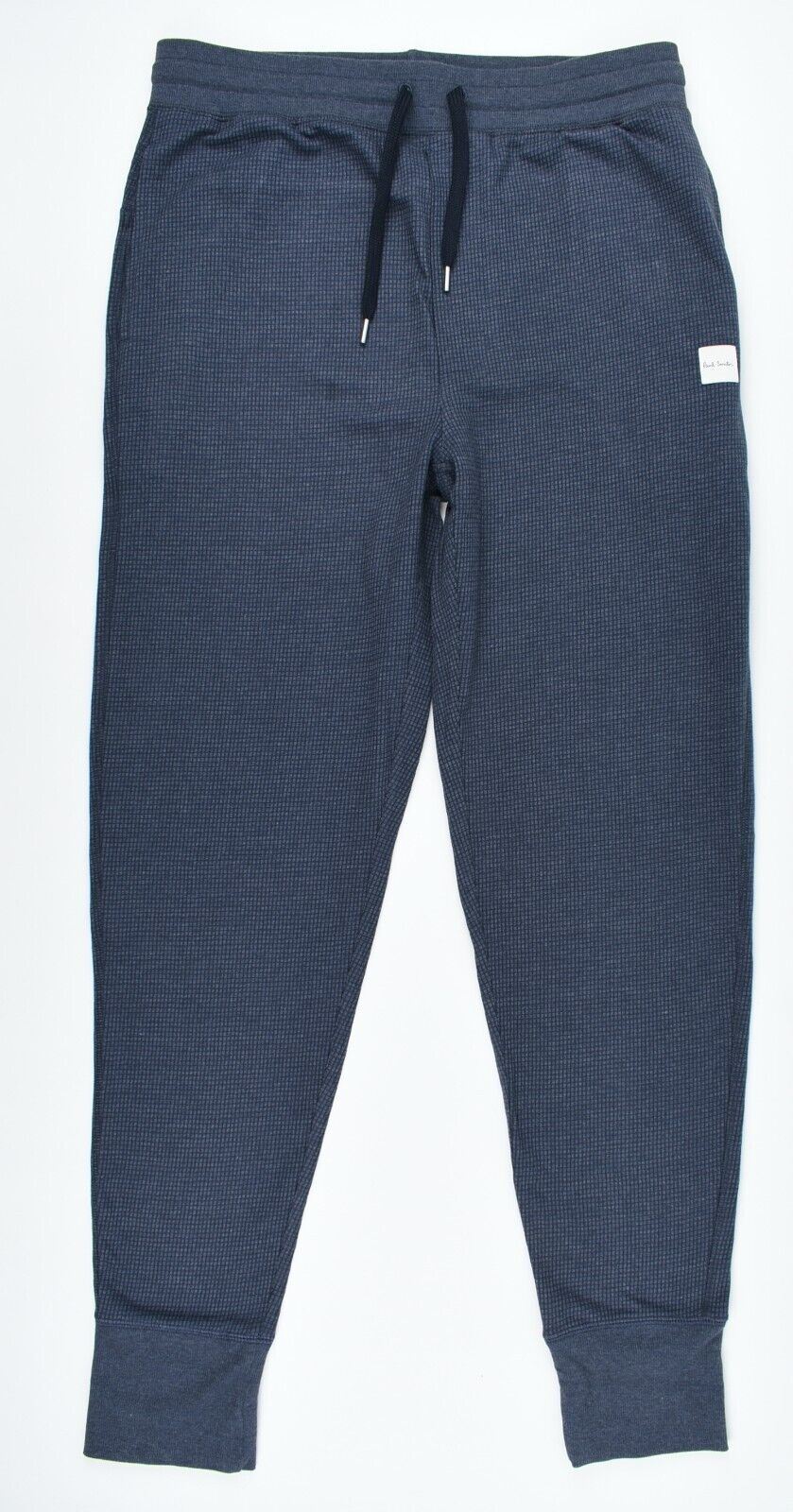 PAUL SMITH Men's Lounge Joggers, Lounging Pants, Blue/Grid Check, size L
