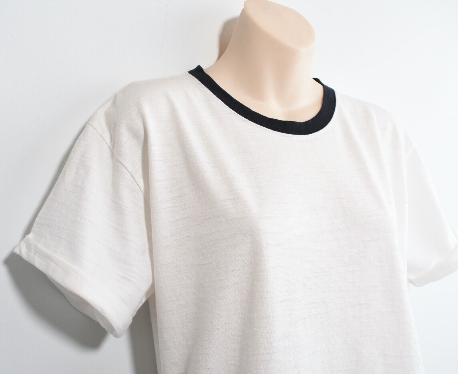 UNDER ARMOUR Women's Charged Cotton Tee, T-shirt, White/Black, size S /UK 10