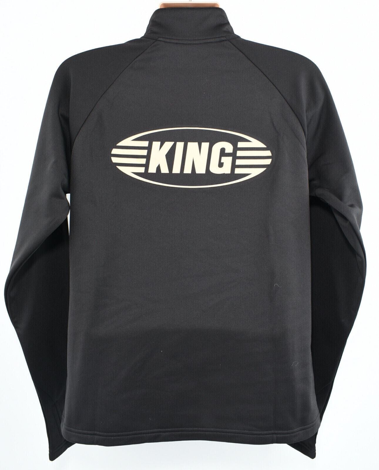 PUMA Men's KING WarmCell 1/2 Zip Sweatshirt, Black/Gold, size SMALL