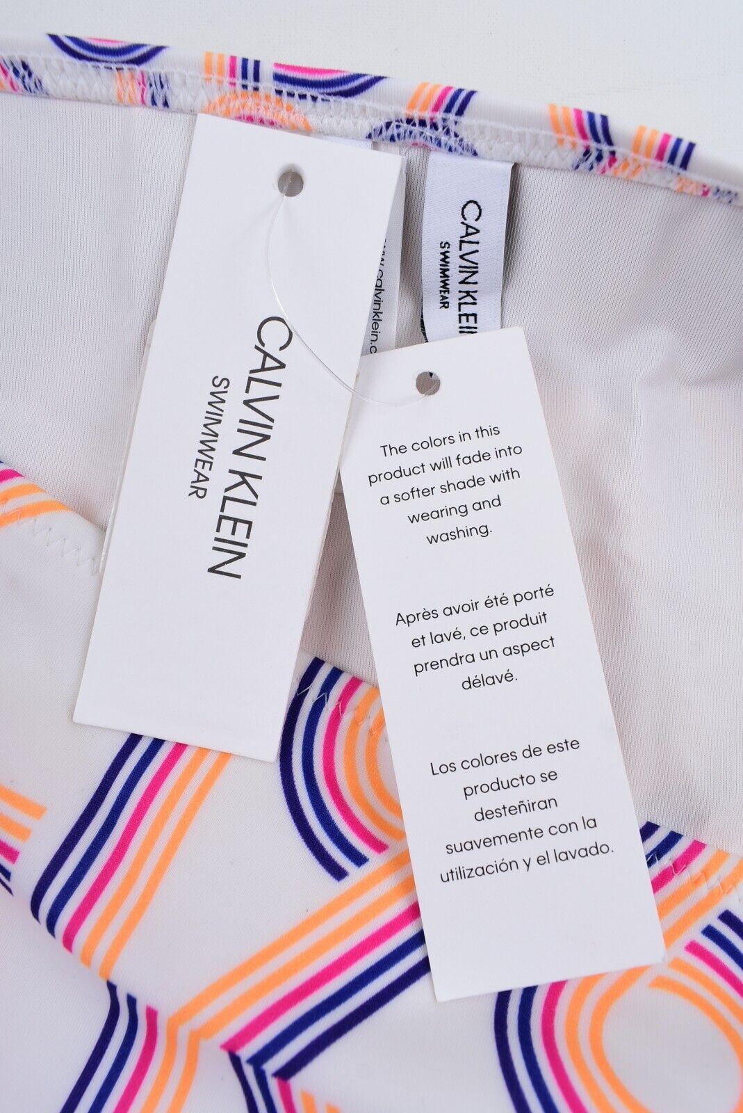 CALVIN KLEIN Swimwear: Women's Cheeky Bikini Bottoms, Multicoloured, size M