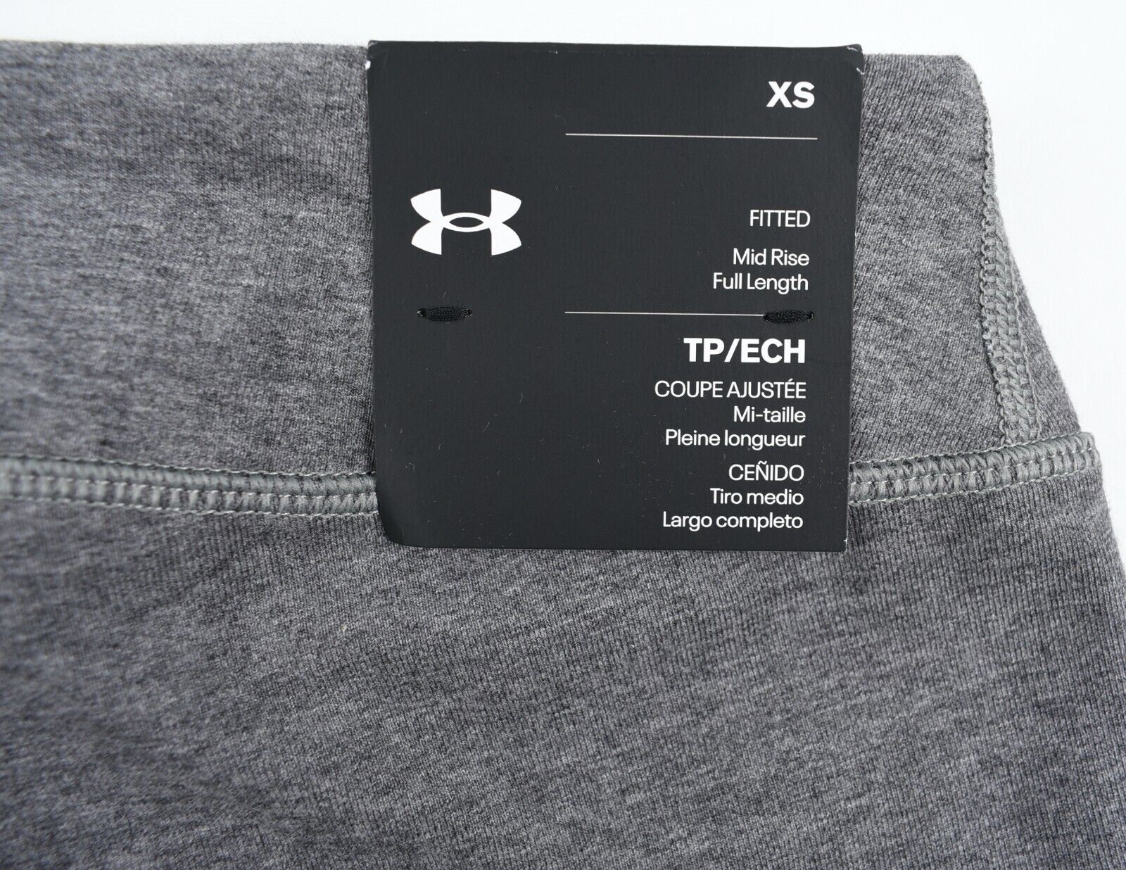 UNDER ARMOUR Women's Mid Rise Full Length Leggings, Grey, size XS /UK 8