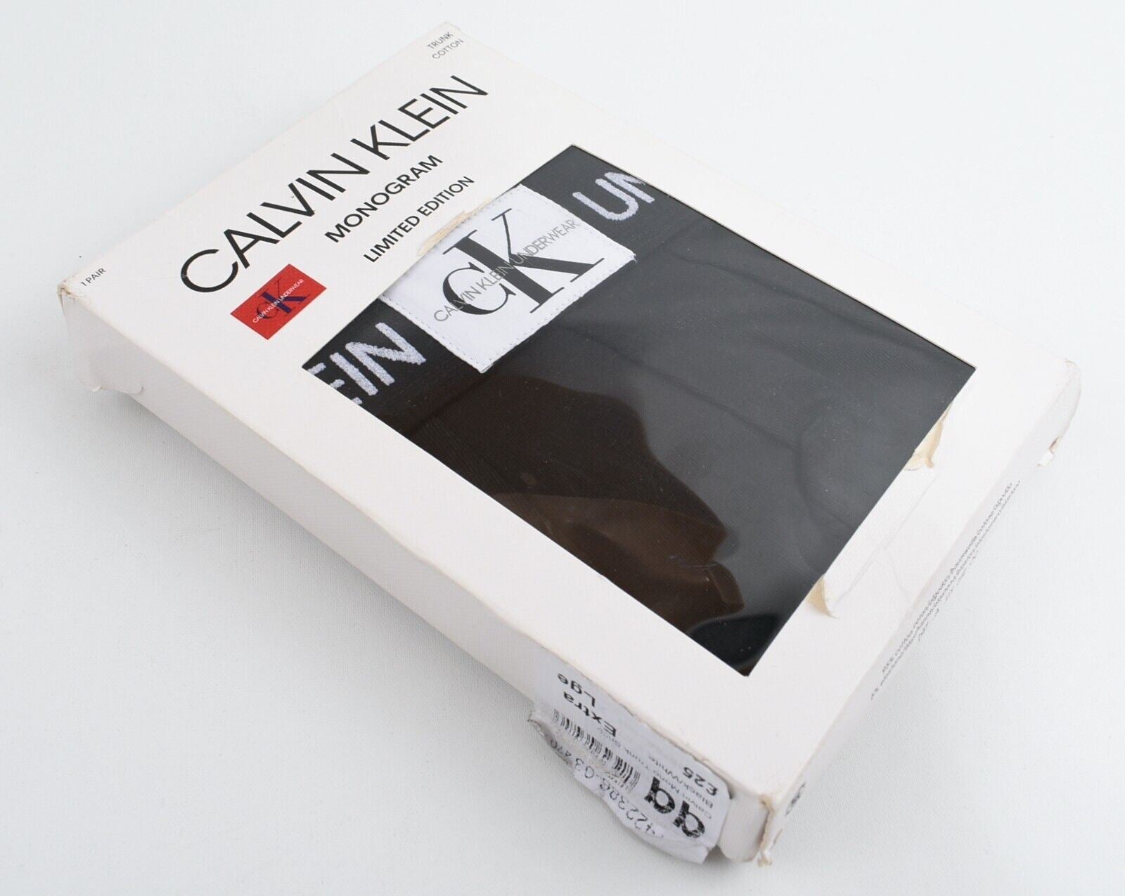 CALVIN KLEIN Monogram Limited Edition Men's Boxer Trunk, Black, size XL (40-42)