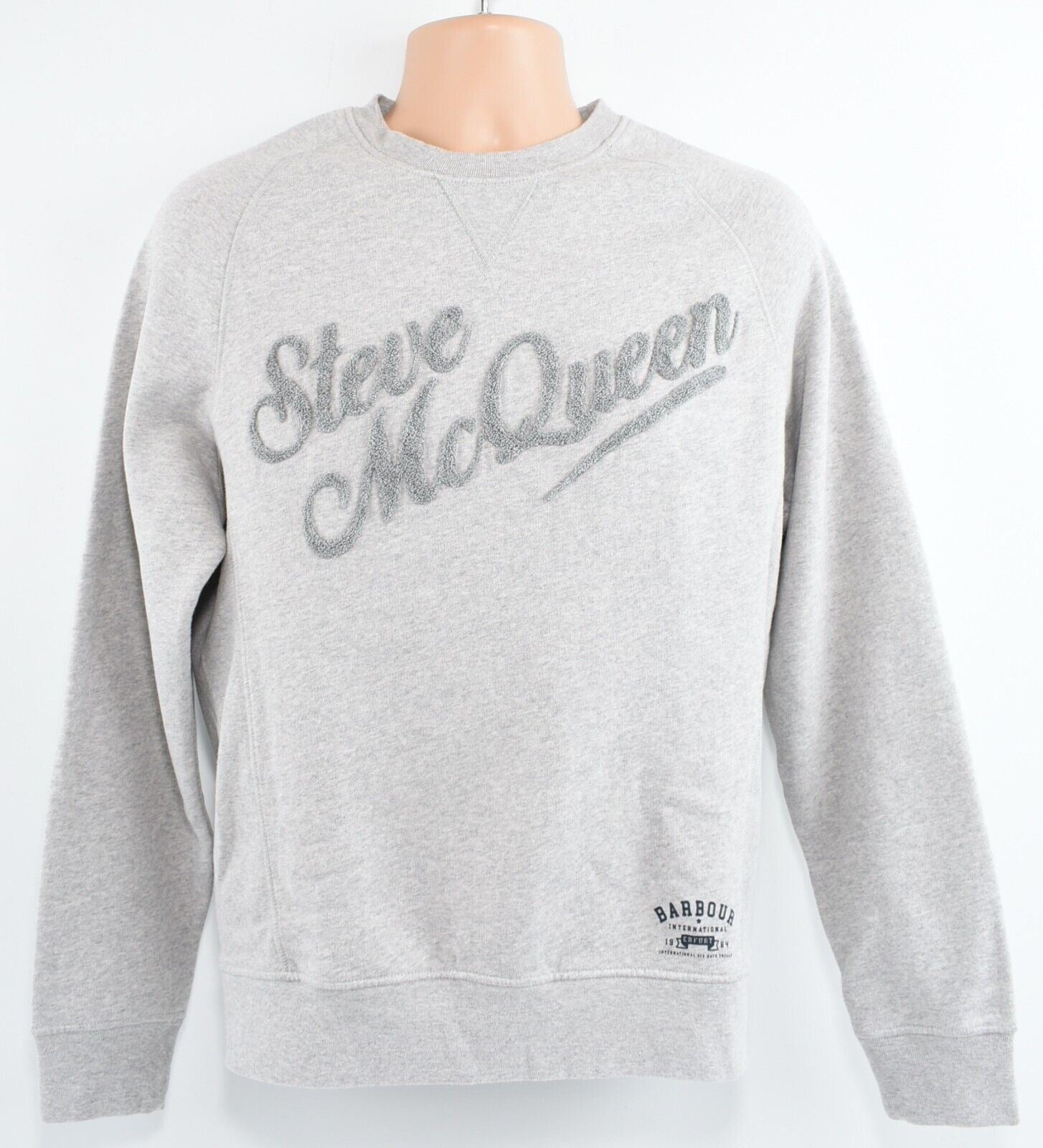 BARBOUR INTERNATIONAL Steve McQueen Doc Men's Sweatshirt Grey, size SMALL