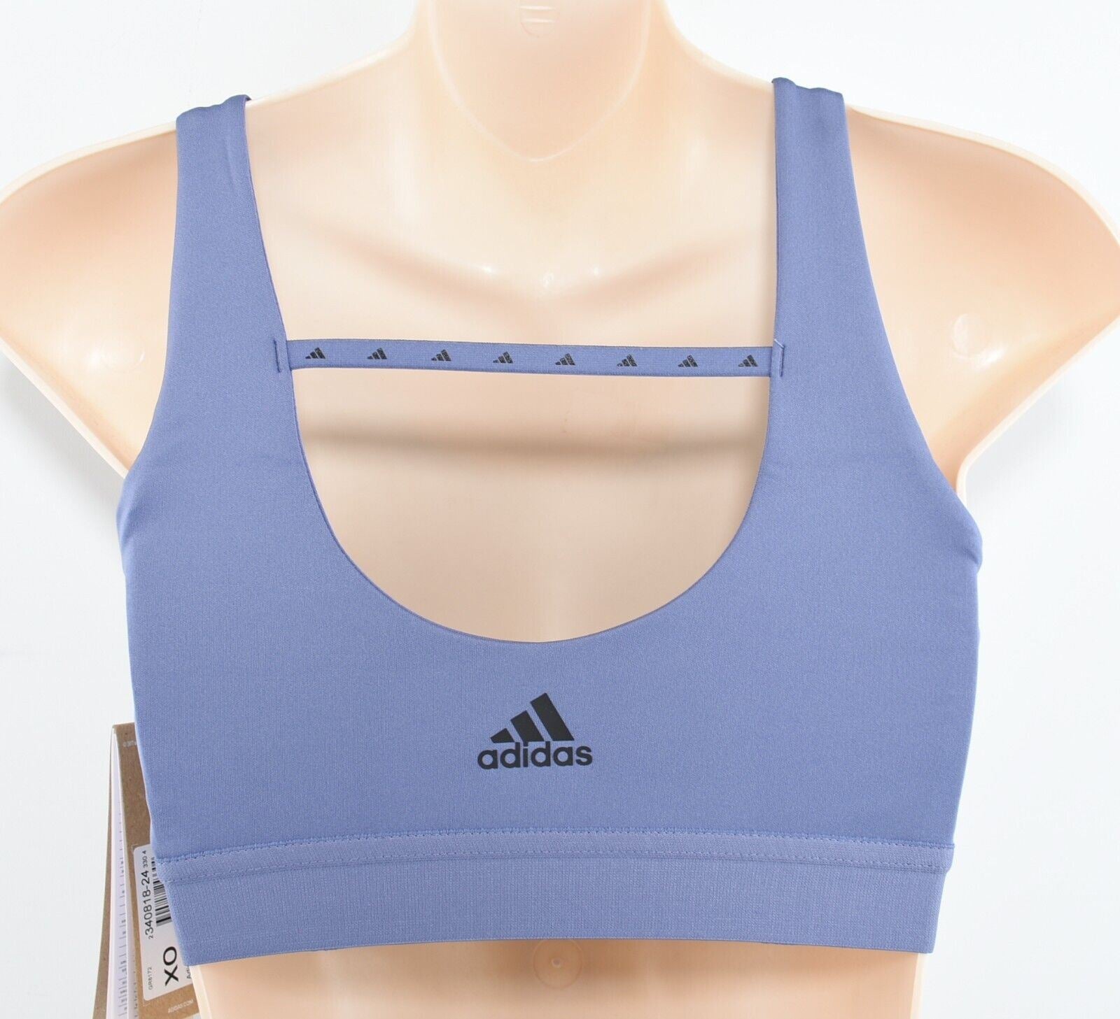 ADIDAS Women's DON'T RESIST 3-Stripe Sports Bra, Violet Purple, size S /UK 8-10