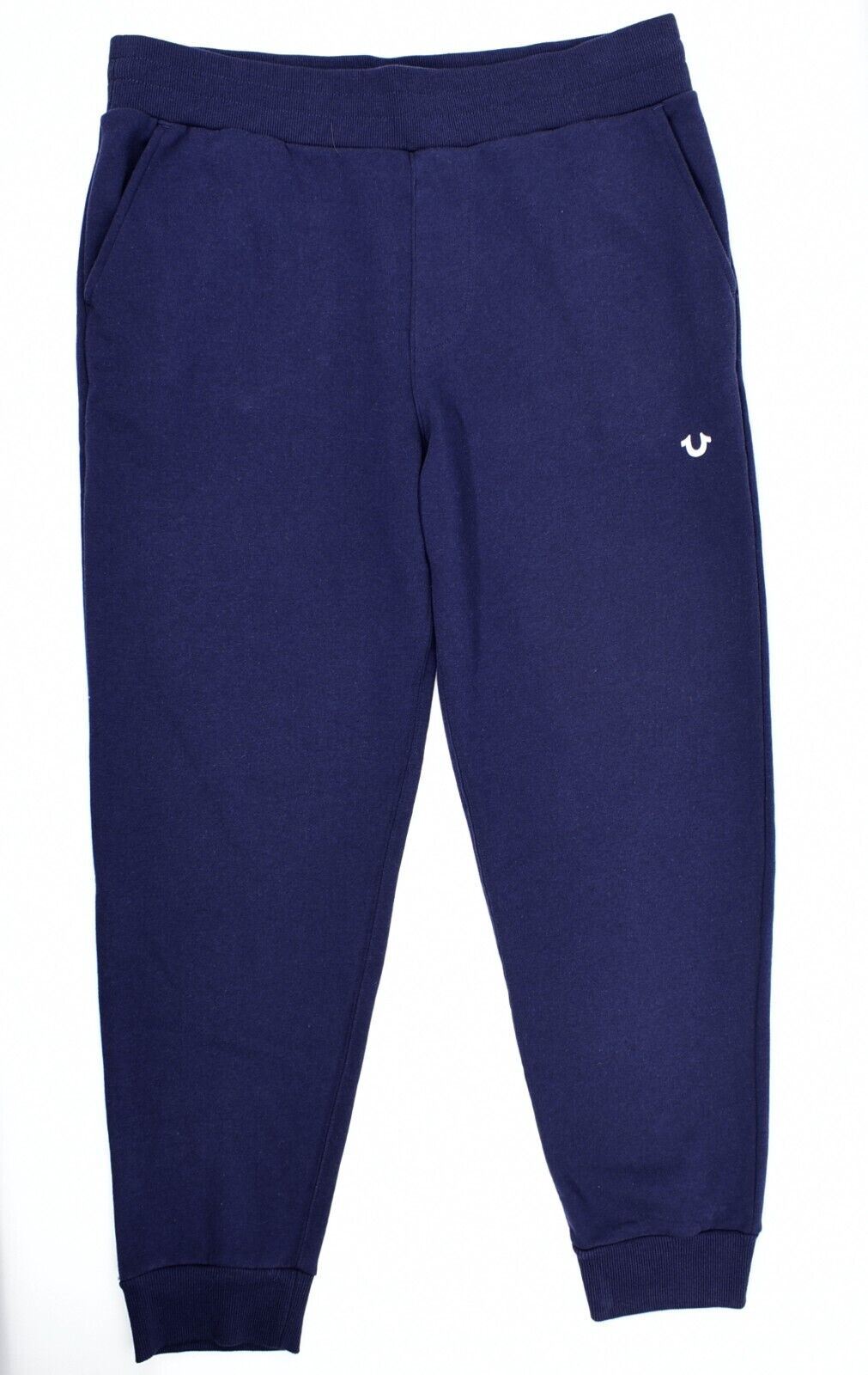 TRUE RELIGION Men's Standard Fit Joggers, Navy Blue, size XL