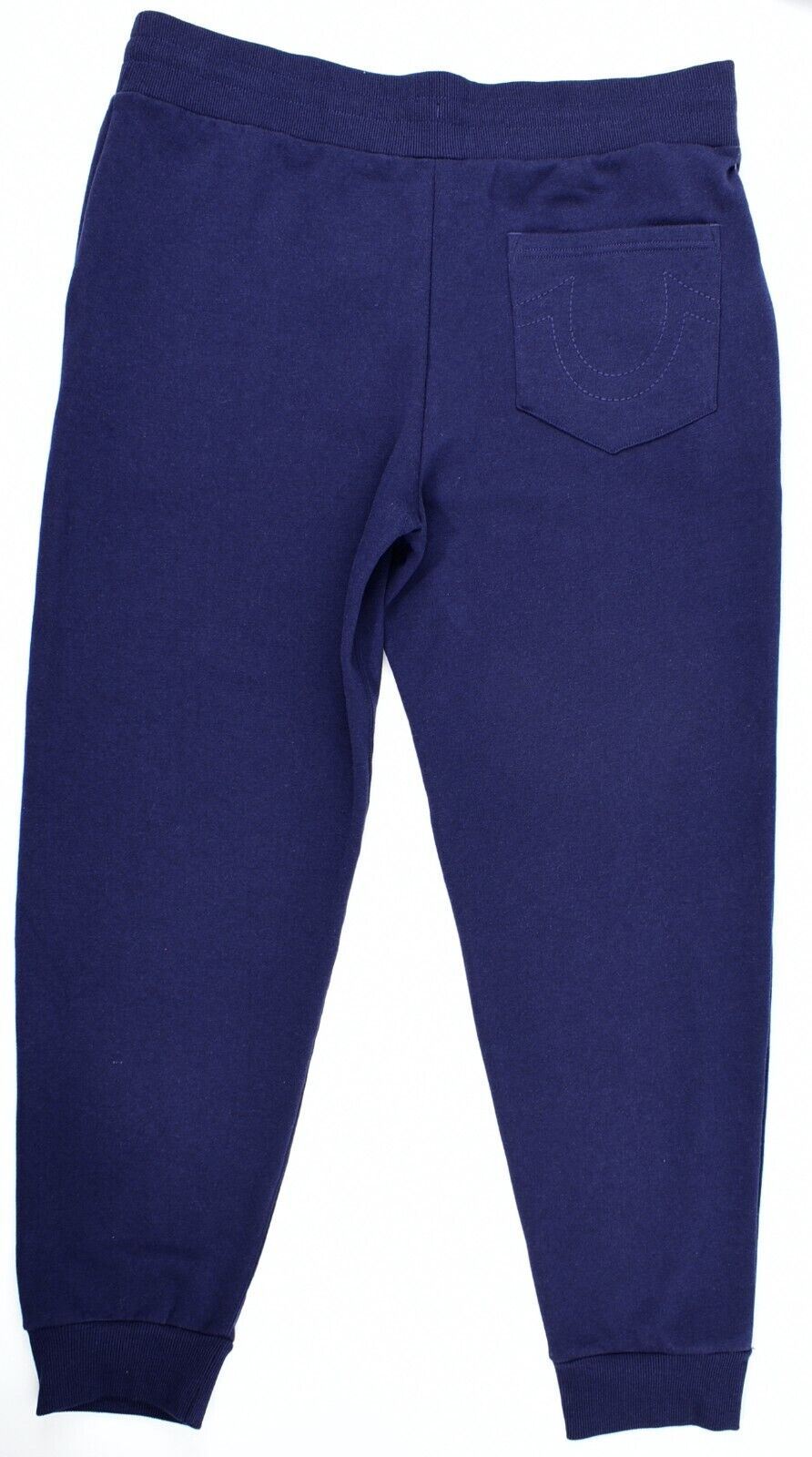 TRUE RELIGION Men's Standard Fit Joggers, Navy Blue, size XL