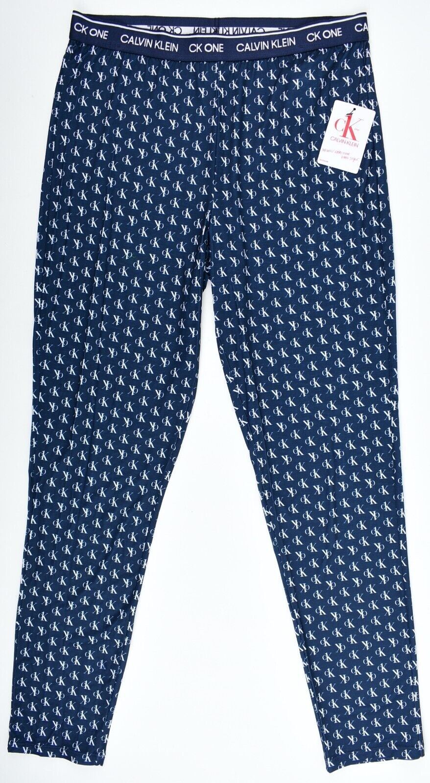 CALVIN KLEIN Women's Lounge Leggings Pants, Pyjama Bottoms, Blue/Monogram size M