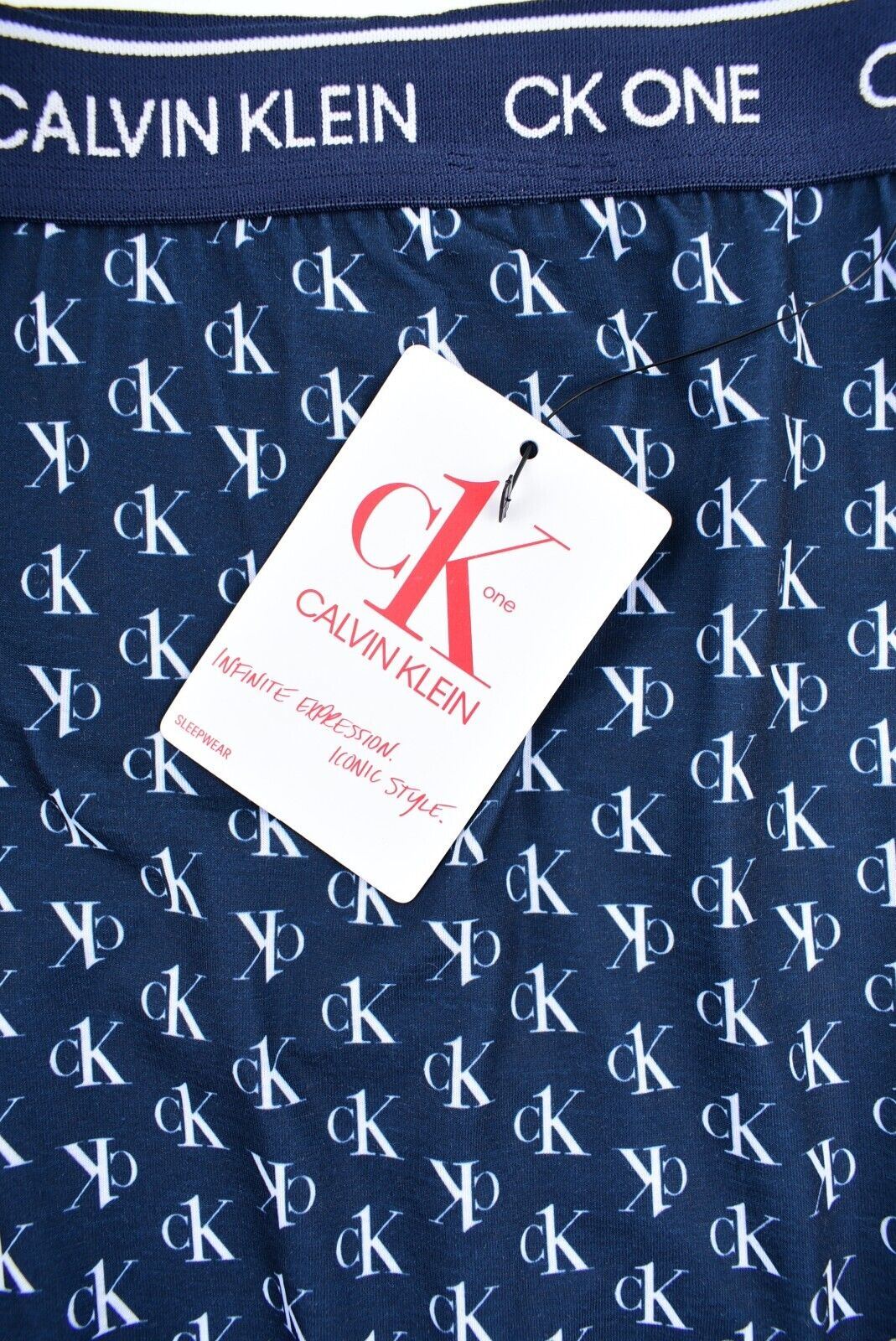 CALVIN KLEIN Women's Lounge Leggings Pants, Pyjama Bottoms, Blue/Monogram size M