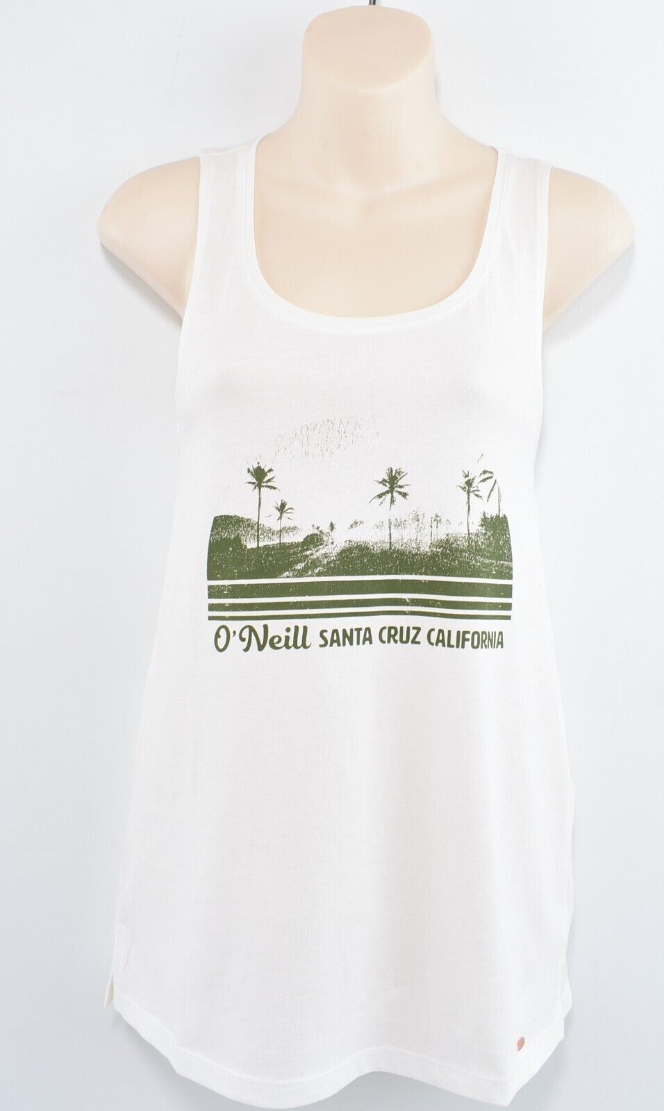 O'NEILL Women's SCARLETT Graphic Print Tank Top, Powder White, size XS /UK 8