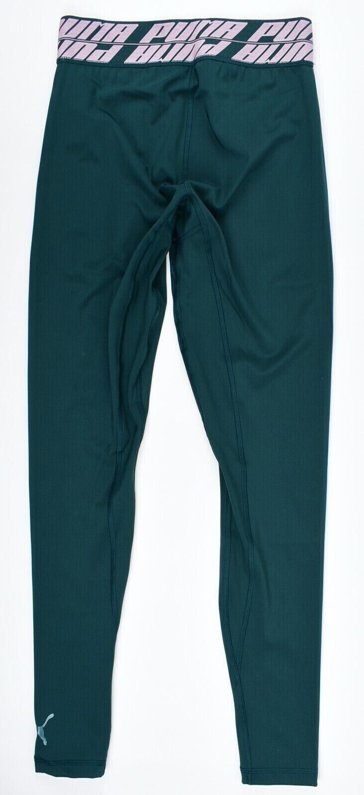 PUMA Women's OWN IT Workout Leggings, Pine Green/Multi, size L /UK 14