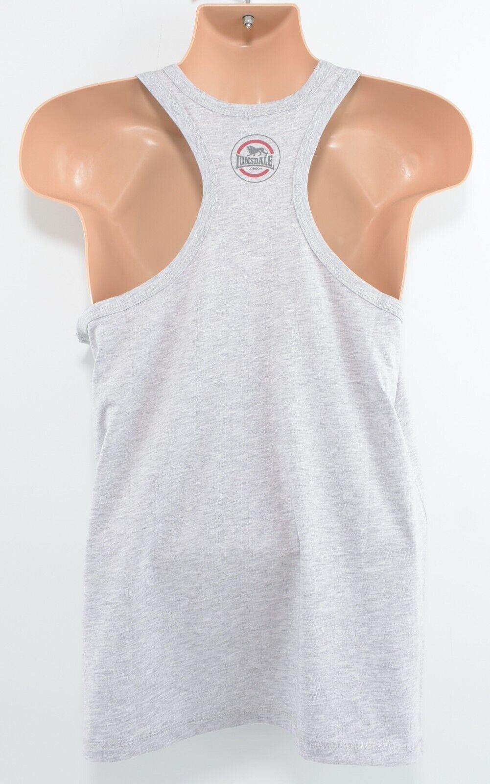 JOB LOT 40 x LONSDALE Men's Boxing Vest Tank Top Grey with Blue Print size SMALL