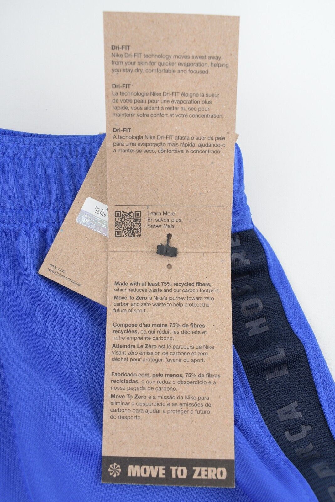 NIKE Men's F.C. Barcelona 2021/22 Stadium Third Football Shorts, Blue, size S