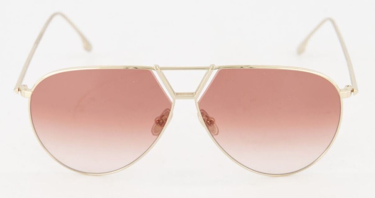 VICTORIA BECKHAM Women's Metal Frame Oversized Pilot Style Sunglasses, VB208S