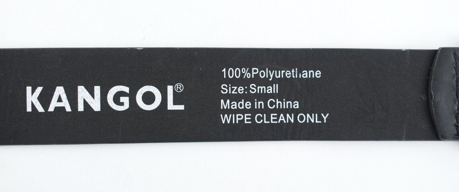 KANGOL Mens Faux Leather Belt, Black, size SMALL