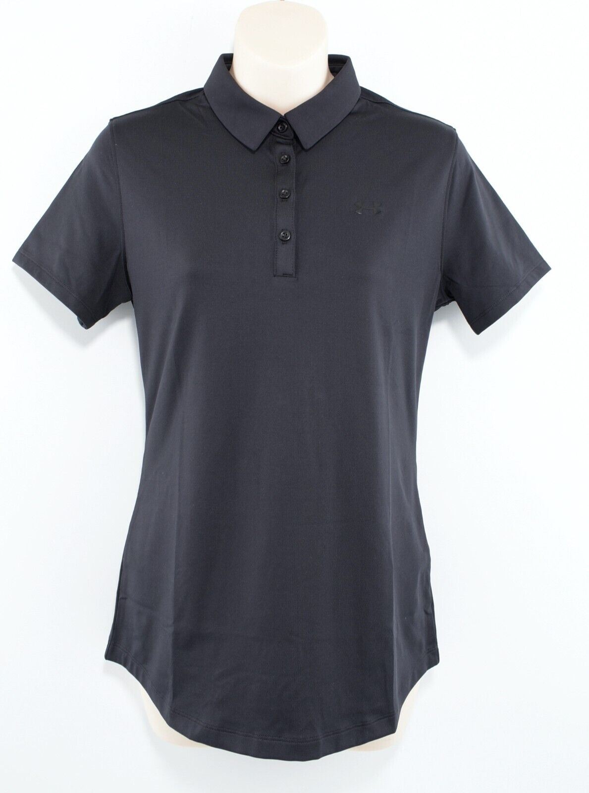 UNDER ARMOUR Womens ZINGER Polo Shirt, Fitted Style, Black, size S (UK 10)