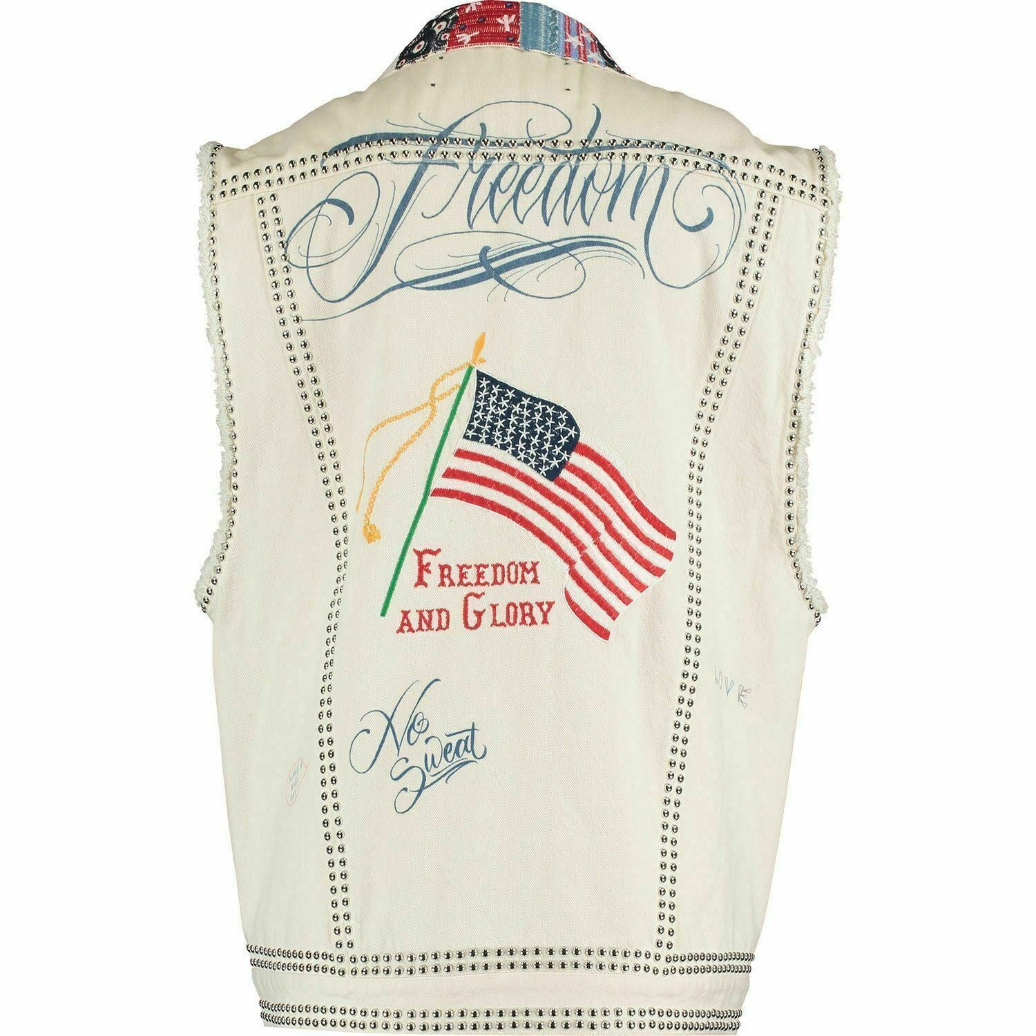 TOMMY HILFIGER RUNWAY COLLECTION Women's Sleeveless Denim Jacket, size S