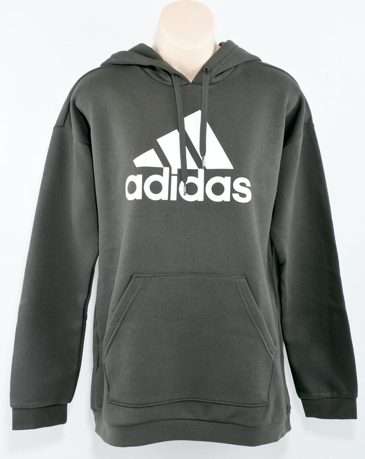 ADIDAS Womens Logo Hoodie Sweatshirt, Legend Earth (Green), size S /UK 8-10