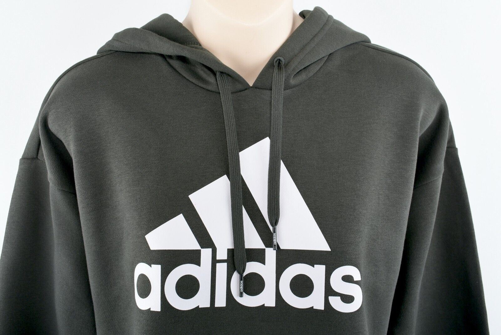 ADIDAS Womens Logo Hoodie Sweatshirt, Legend Earth (Green), size S /UK 8-10