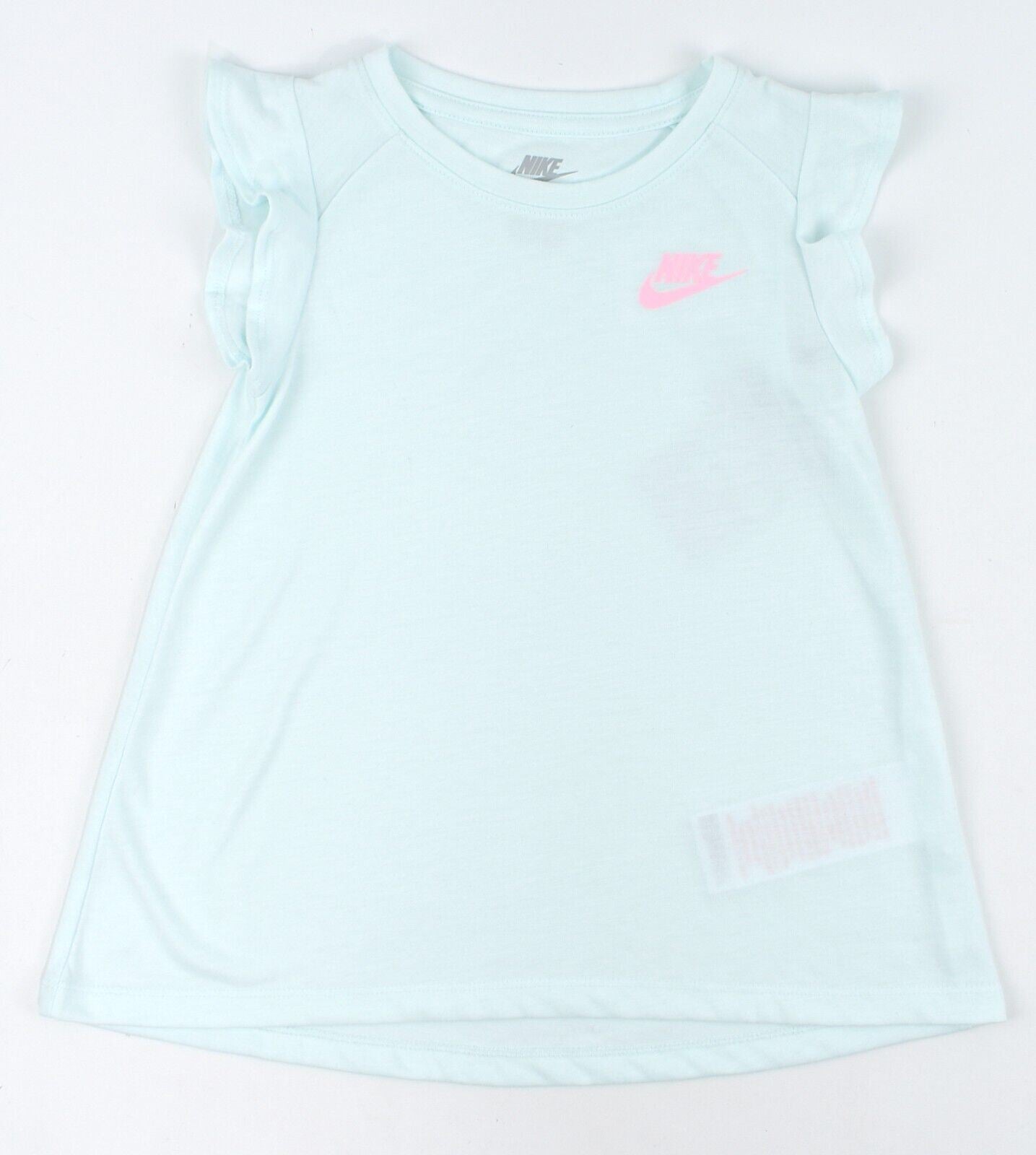 NIKE Girls Ruffle Sleeve Tunic Top, Mint Green, size 5-6 years